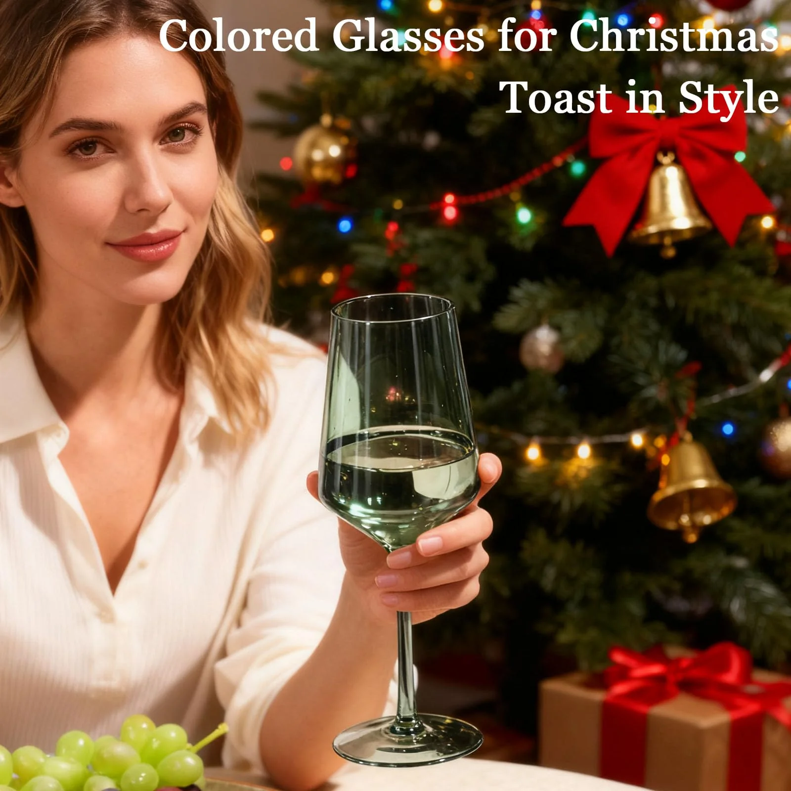 comfit Colored Wine Glasses Set of 6-15 oz Hand-blown Lead-free Crystal - Birthday Wedding Housewarming Christmas Gifts for Wine Lovers Women, Mom, Wife, Friend, Sister, Daughter - Image 5