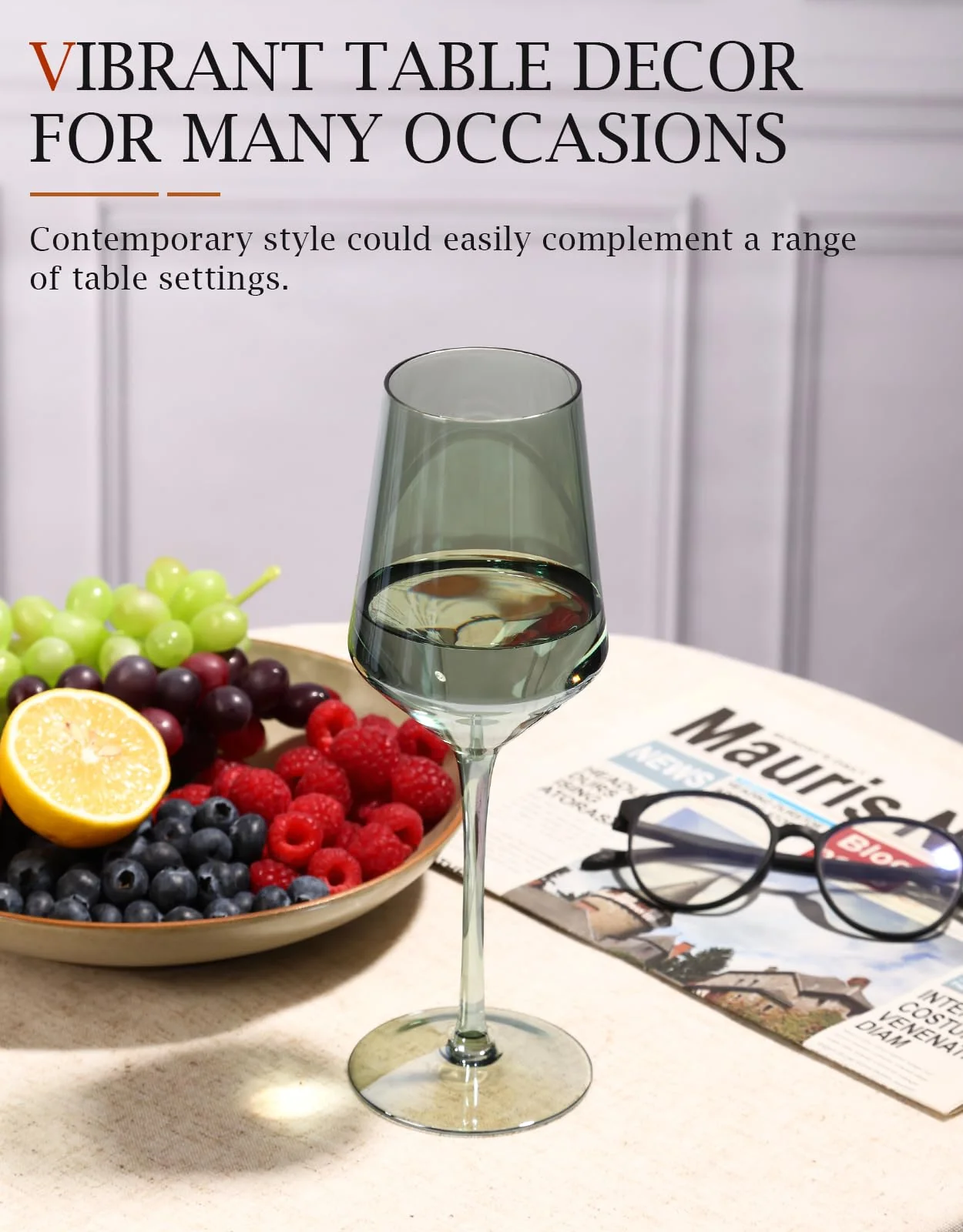 comfit Colored Wine Glasses Set of 6-15 oz Hand-blown Lead-free Crystal - Birthday Wedding Housewarming Christmas Gifts for Wine Lovers Women, Mom, Wife, Friend, Sister, Daughter - Image 7