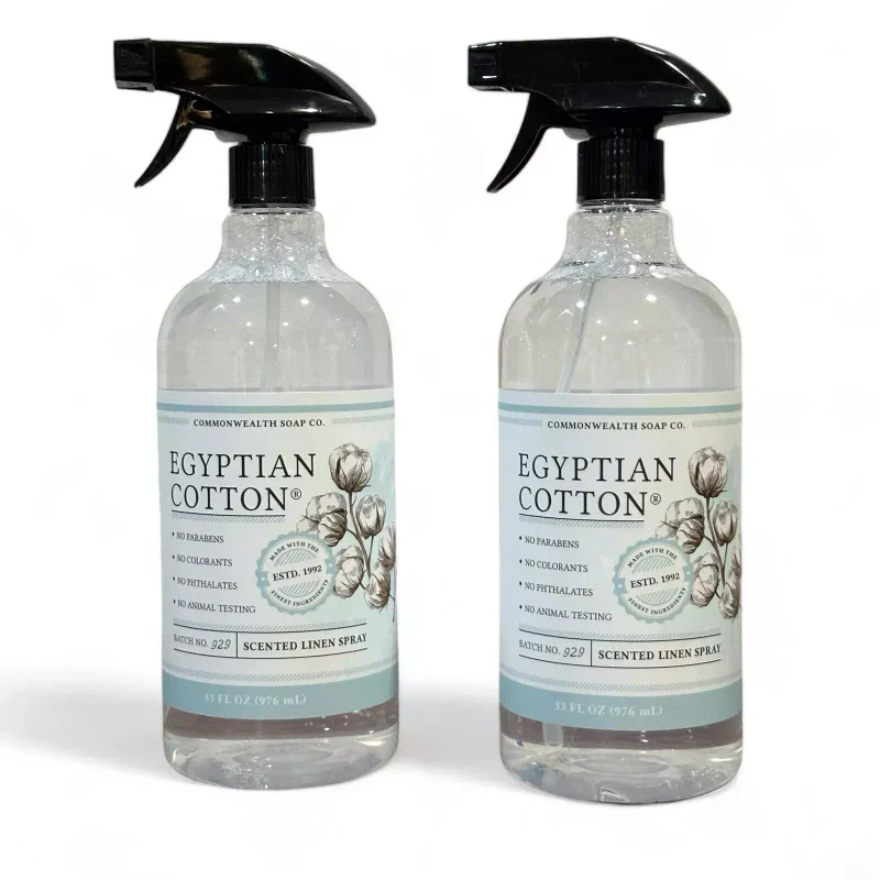 Commonwealth Soap Co. CST (2) Commonwealth Soap Co. CST EGYPTIAN COTTON Fabric & Room Spray 33.8oz ea - Image 5