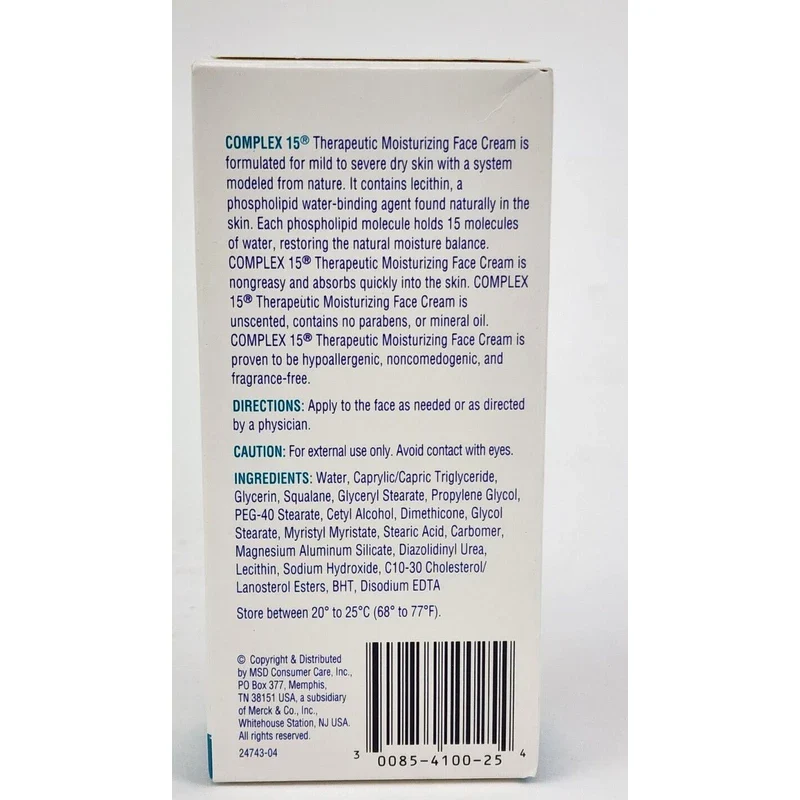 Complex 15 Therapeutic Moisturizing Face Cream 2.5 oz Sealed Box HTF - Image 2