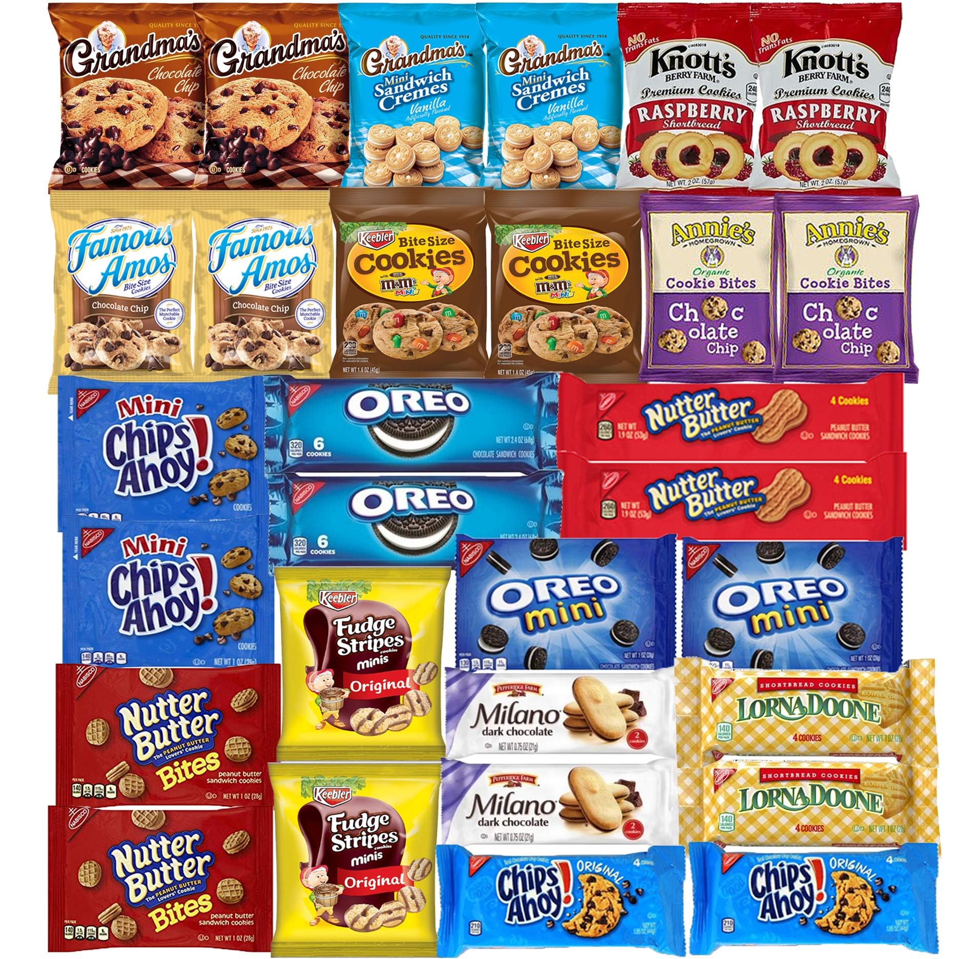 Cookies Variety Pack - Individually Wrapped Assortment - Christmas Gift - Sampler Bulk Care Package Gift Box (30 Count) - Image 2