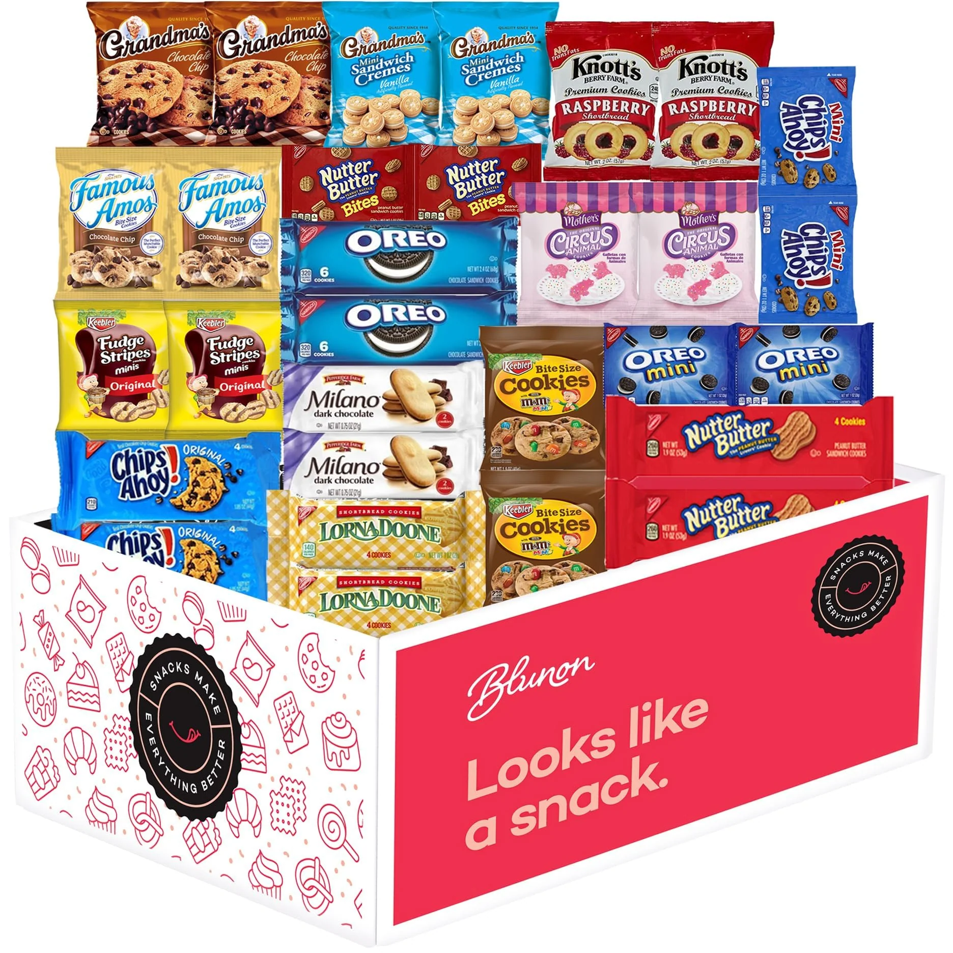 Cookies Variety Pack - Individually Wrapped Assortment - Christmas Gift - Sampler Bulk Care Package Gift Box (30 Count) - Image 3