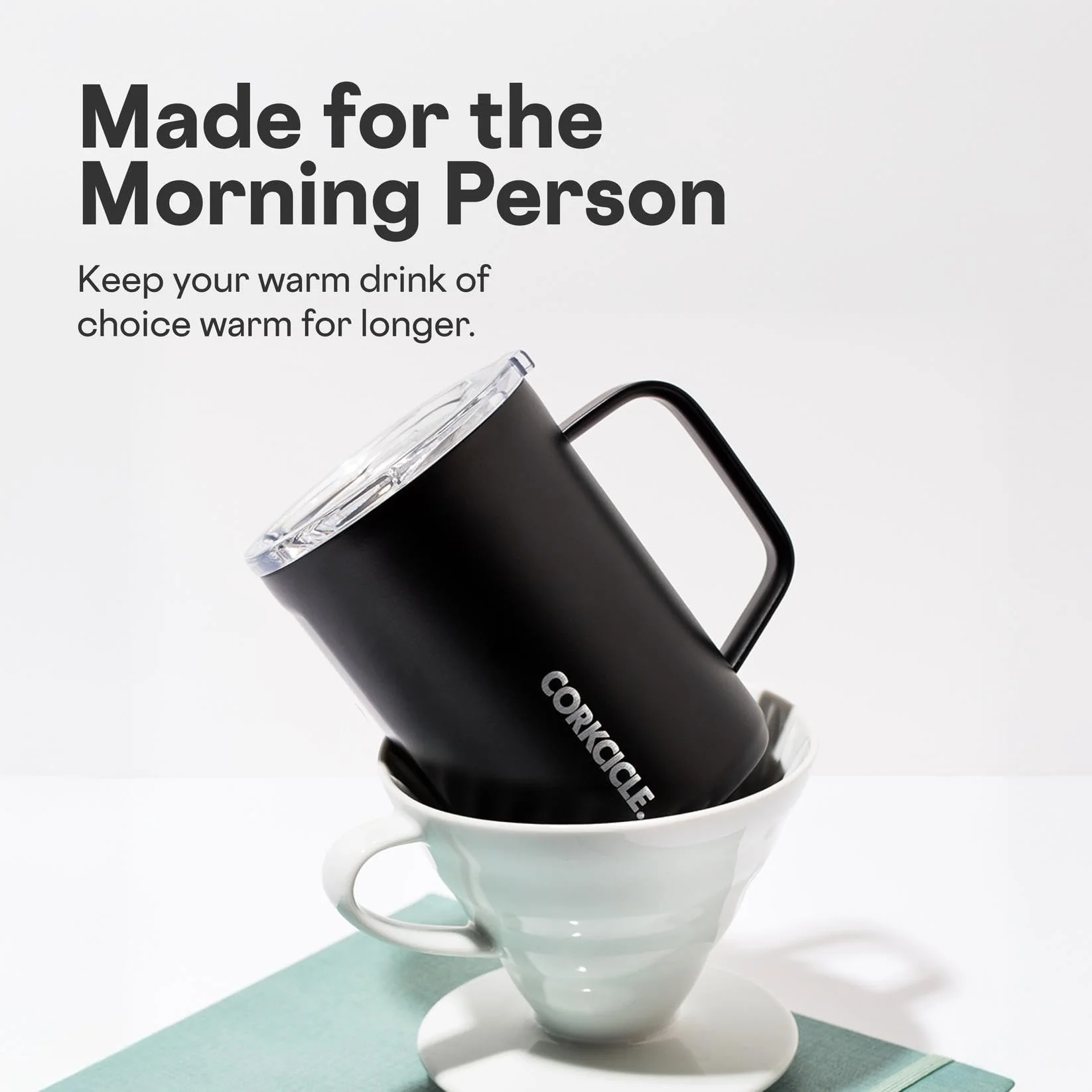 Corkcicle x Rifle Paper Co. Triple Insulated Coffee Mug with Lid & Handle - Keeps Beverages Hot for 3+ Hours - Gift for Mom - Great for Mother's Day or Christmas - 16 oz - Garden Party - Image 4