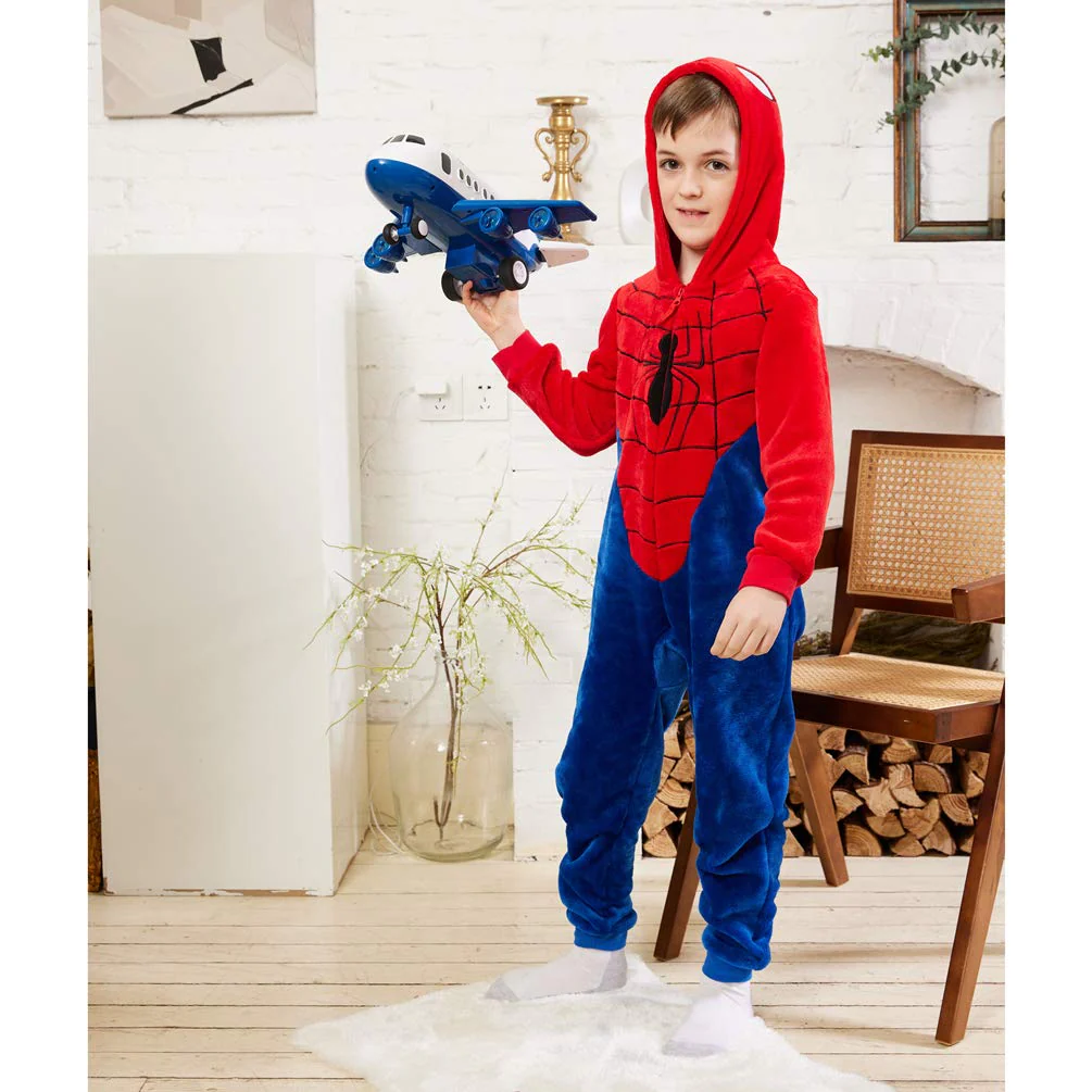 COSUSKET Kids Onesie Size 12, Teen Gifts Christmas Halloween Costume Boys Pajamas Blue/Red - Image 3