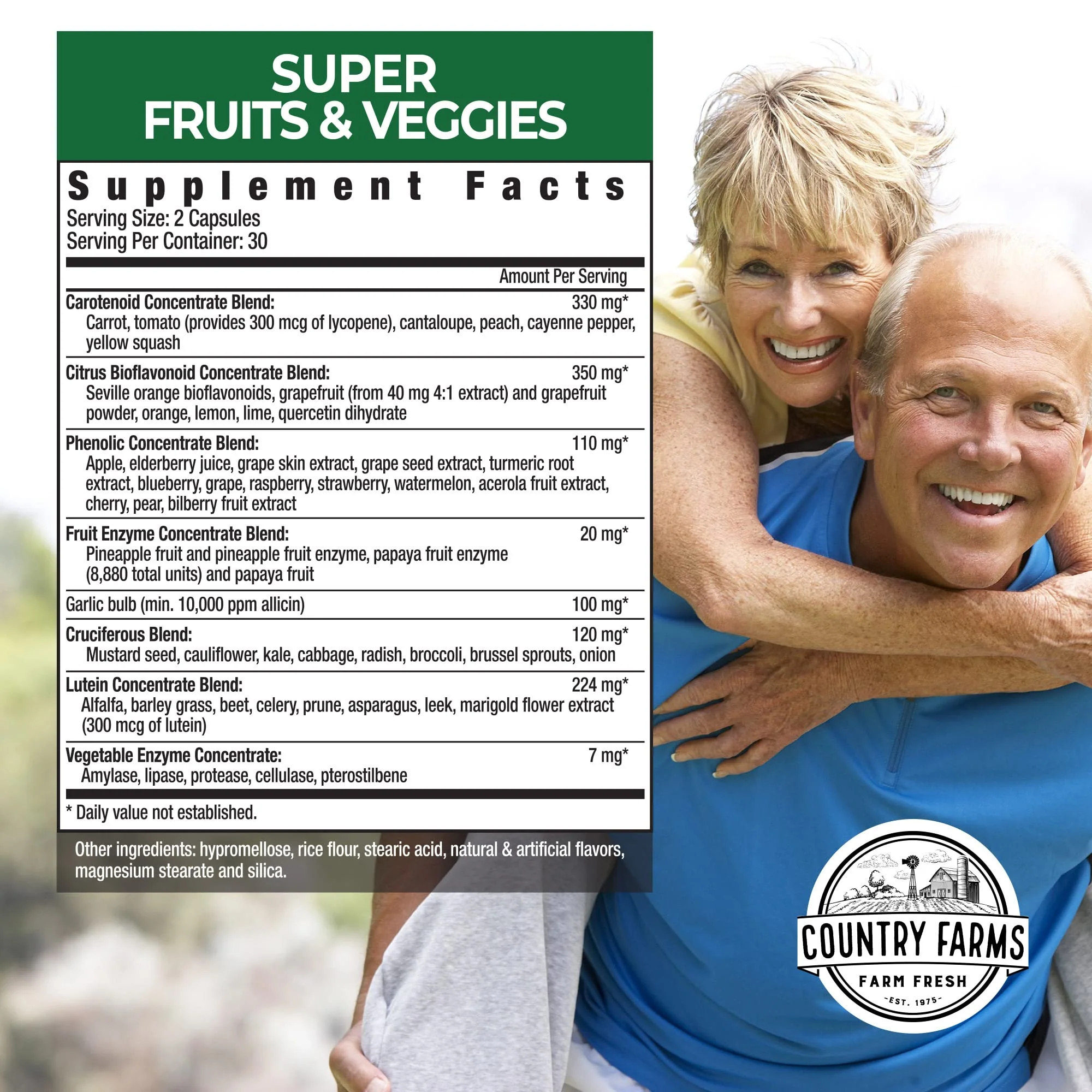 COUNTRY FARMS Super Fruits and Veggies Capsules, Whole Food Supplement, Powerful Antioxidant, Supports Energy, Immune Health, Boosts Digestive Health, 30 Organic Super Foods, 60 Servings, 2 Pack - Image 6