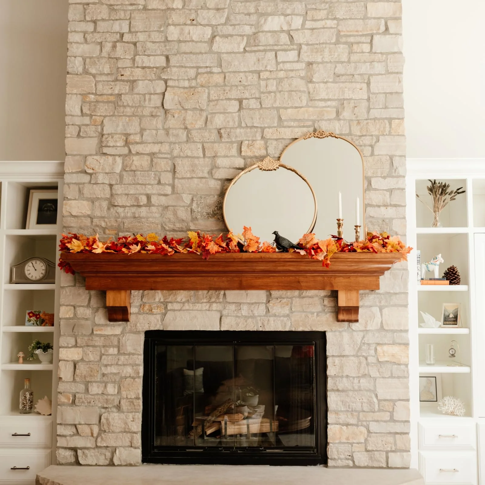 CQURE 4 Pack Fall Leaf Garland, Total 23.6Ft Artificial Fall Vines Autumn Garland Fall Maple Leaves Thanksgiving Decor for Home Wedding Fireplace Christmas - Image 6