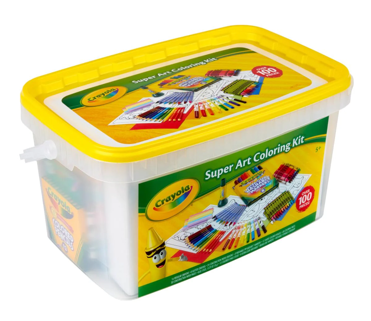 Crayola Super Art Coloring Kit (100+ Pcs), Bulk Stocking Stuffers, Holiday & Christmas Gifts for Kids, Arts & Crafts Supplies Set, Ages 4, 5, 6 [Amazon Exclusive] - Image 5