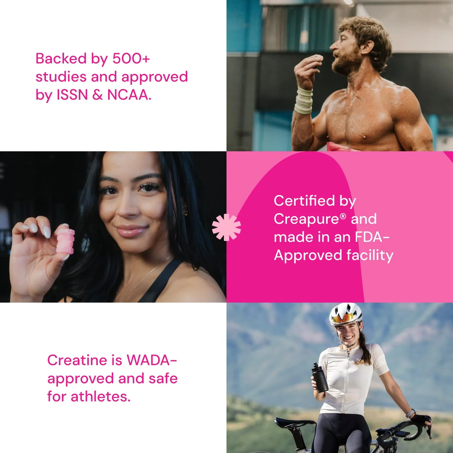 Create Creatine Monohydrate Gummies for Men & Women - Boost Focus, Strength, and Endurance, Anti-Melting Formula, Vegan, Gluten-Free, Non-GMO, 1.5 Gram Creatine per Gummy (Watermelon, 90 ct) - Image 3