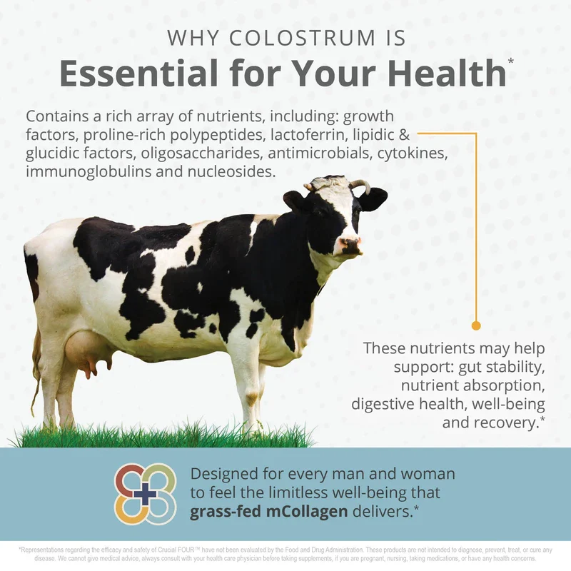 Crucial FOUR Bovine Colostrum – 8Oz Grass Fed Colostrum – Low Temp Dried Colostrum Supplement for Dietary Support, Immune Booster – Easy to Mix and Highly Bioavailable - Image 3