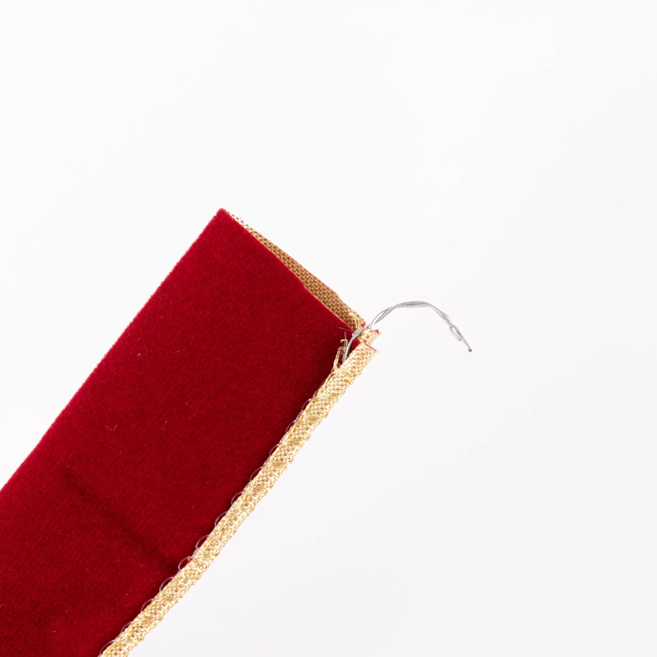 CSZD RIBBON Dark Red Velvet Christmas Wired Ribbon 4inch Wide*10Y Red and Gold Double Sided Velvet Ribbon for Christmas Tree Wreaths Gift Wrapping Bows Gralands Home Decor Crafts (Dark red) - Image 2