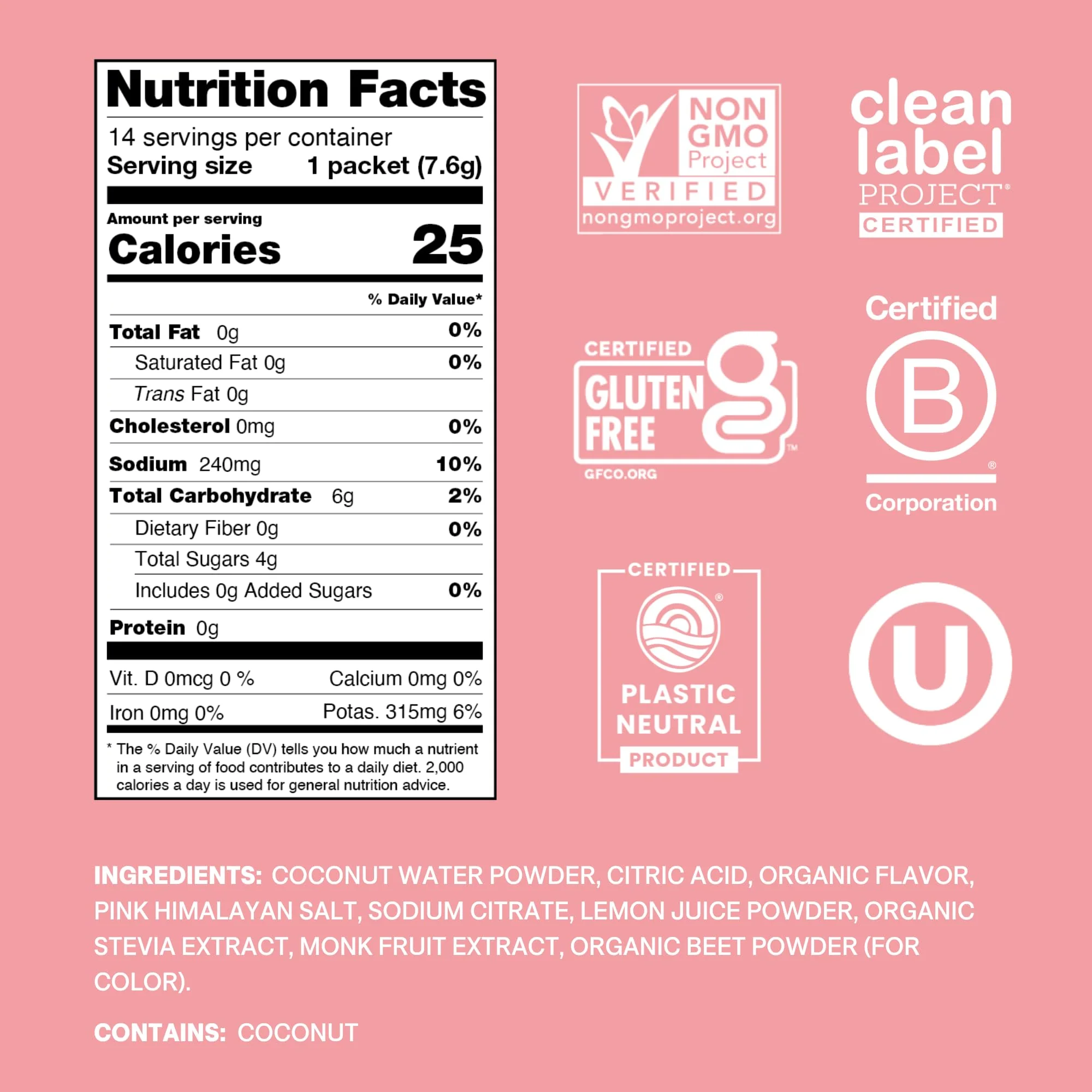 Cure Hydration | Plant-Based Electrolyte Drink Mix | No Added Sugar | FSA & HSA | Dehydration Relief Powder Made with Coconut Water | Non-GMO | Vegan | Pouch of 14 Packets - Strawberry Kiwi - Image 8