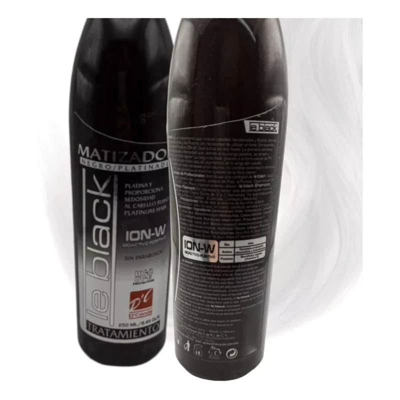 D'Conde Shampoo Matizador Plata Le Black + Tratamiento Para Cabello - Image 3