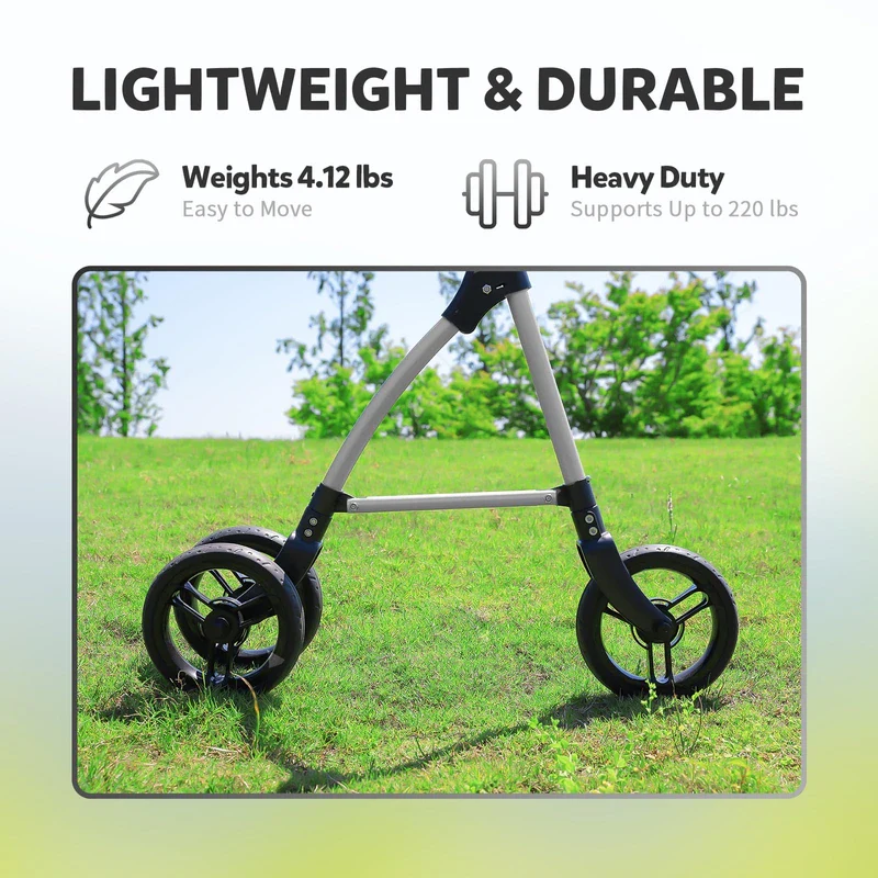 DAILYLIFE Rollator Walker for Seniors & Caregivers - Steerable Cane with 7.5" Wheels, Adjustable Height, Folding Design, Lightweight Aluminum Frame - White - Image 6