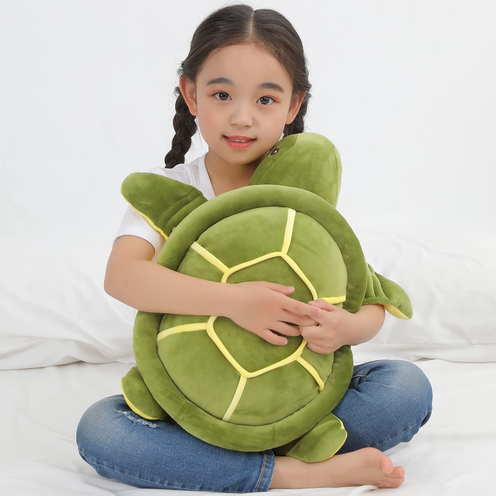 Dalmao 20 Inch Green Sea Turtle Stuffed Animals Soft Plush Toys Body Pillows Ocean Turtle Plushies, Gifts for Boys, Girls, Girlfriend, Birthday, Halloween, Christmas - Image 9