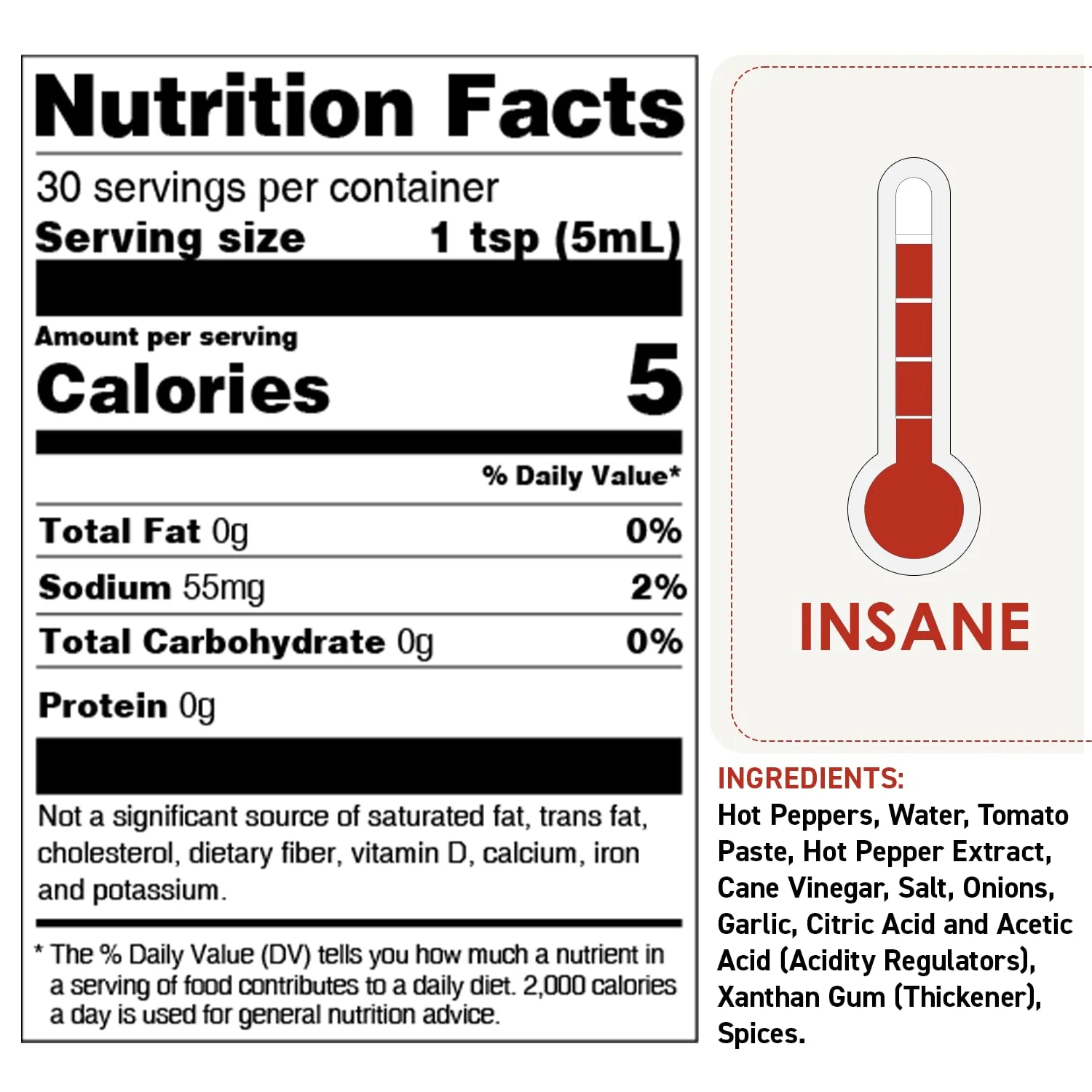 Dave's Gourmet Original Insanity Hot Sauce - As Seen on Hot Ones Season 1 - Sauce for Burgers, Burritos, Stews - Hot Sauce Challenge Favorite - Bold Flavor Red Sauce - 5oz (Pack of 1) - Image 8