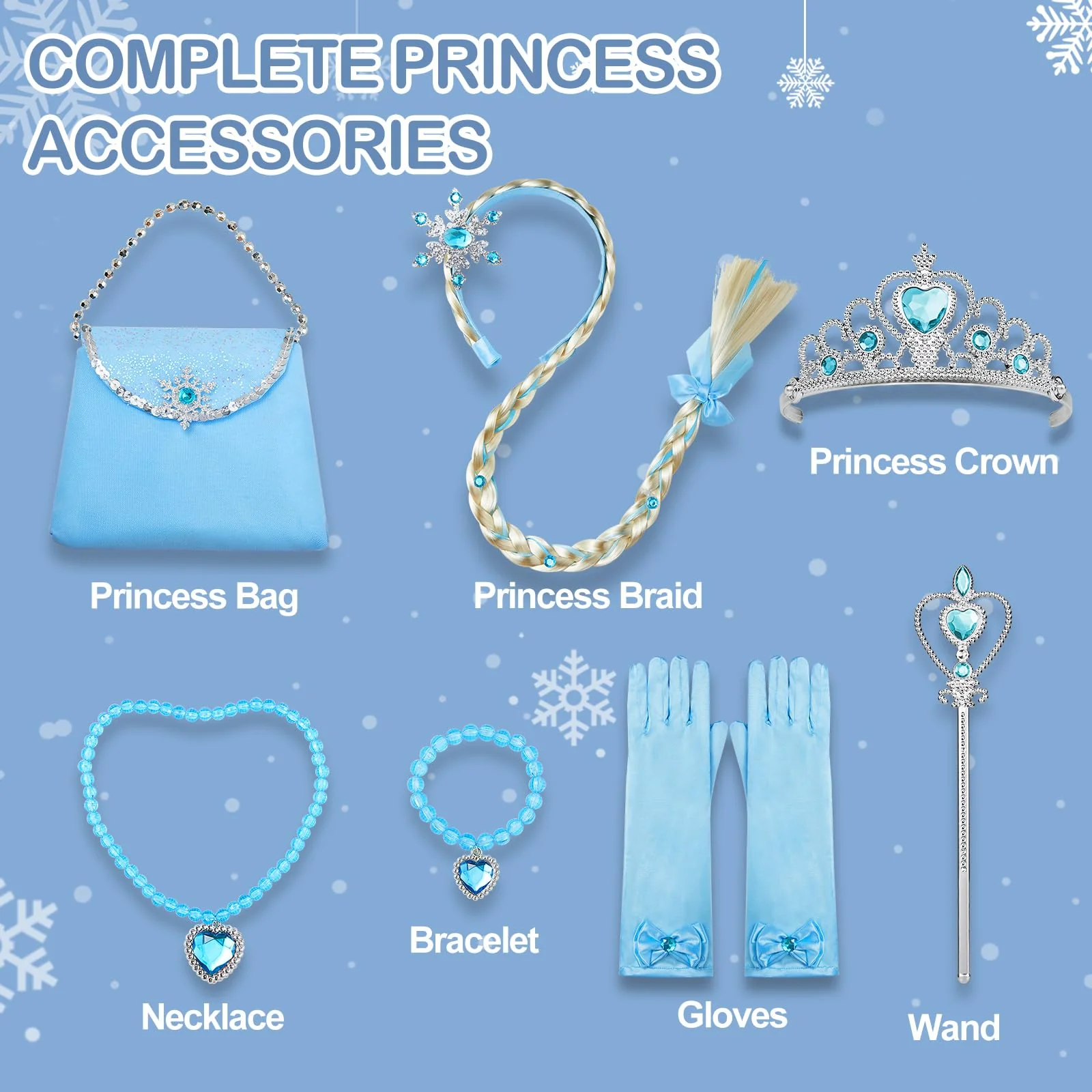 Davvew Princess Dresses for Girls Light Up Princess Costume for Little Girls Christmas Halloween Costume for Kids Toddler - Image 4