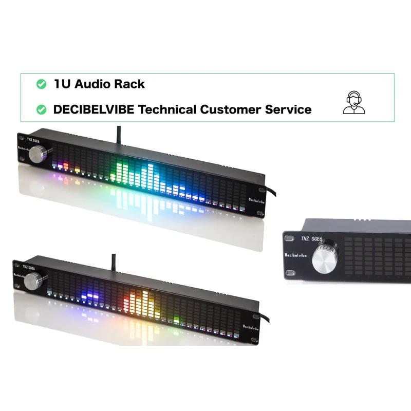 Decibelvibe TNZ SGE6 - Audio Graphic Equalizer with Rear RCA/3.5 Auxiliary Input and Output, Built-in Microphone, USB and Bluetooth Input, Preamp for Home Audio, DJ, HiFi Audio Setup (Silver) - Image 6
