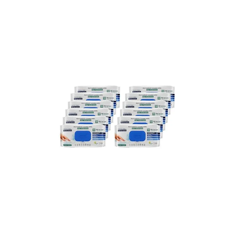 DeepFresh MultiSurface Cleaning Wipes White Soap Scented 12 x 100pcs (12) - Image 2