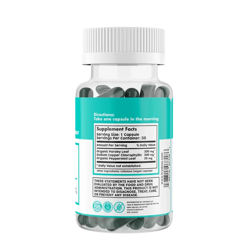 DEOS DEOS Internal Deodorant Supplement C Full Body Deodorizer for Gut Health, Skin Health, Detox & Digestion Support C Natural Odor Control Chlorophyll Pills for Head-to-Toe Freshness | 30 Capsules - Image 5