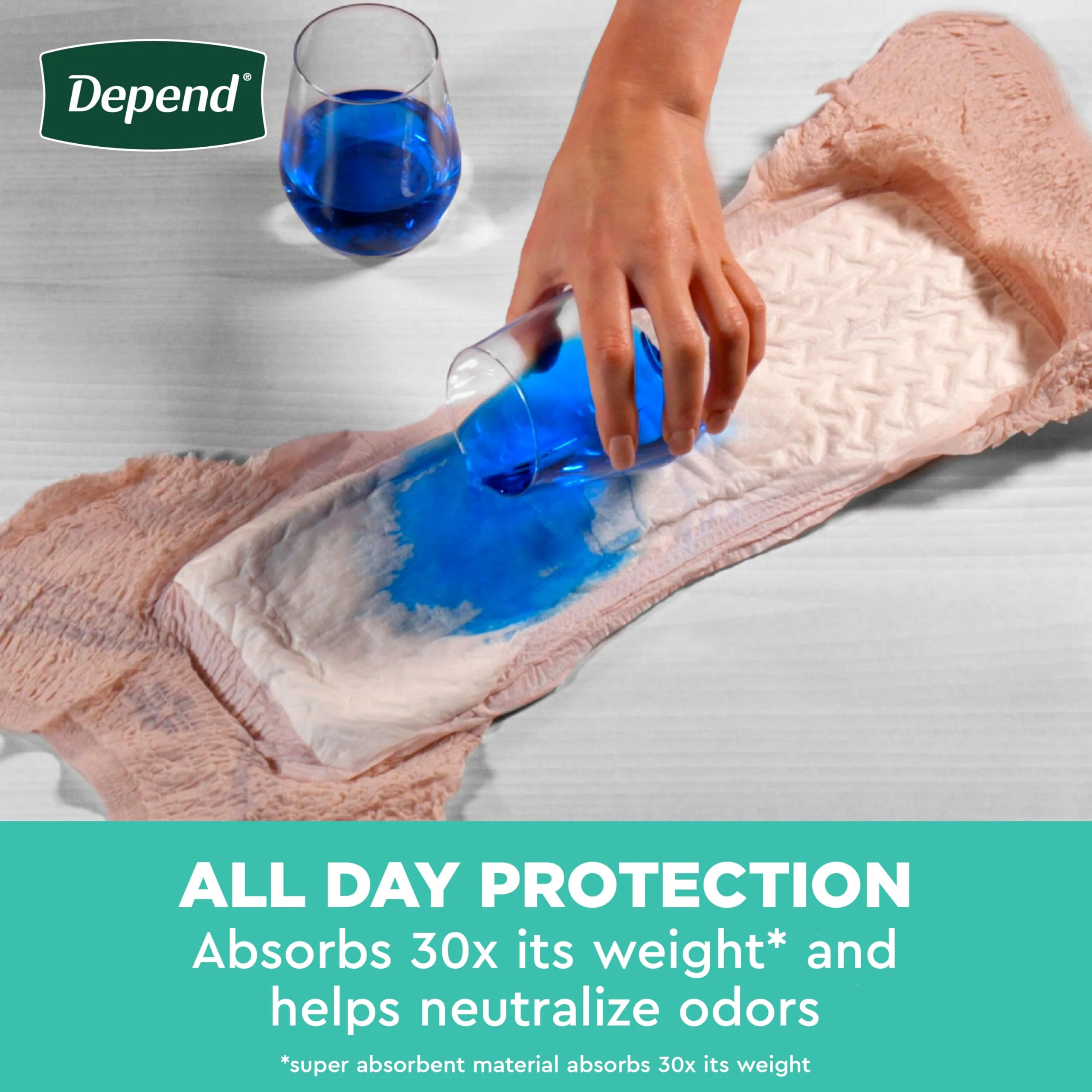 Depend Fresh Protection Adult Diapers, Incontinence & Postpartum Bladder Leak Underwear for Women, Disposable, Maximum, Large, Blush, 17 Count, Packaging May Vary - Image 5