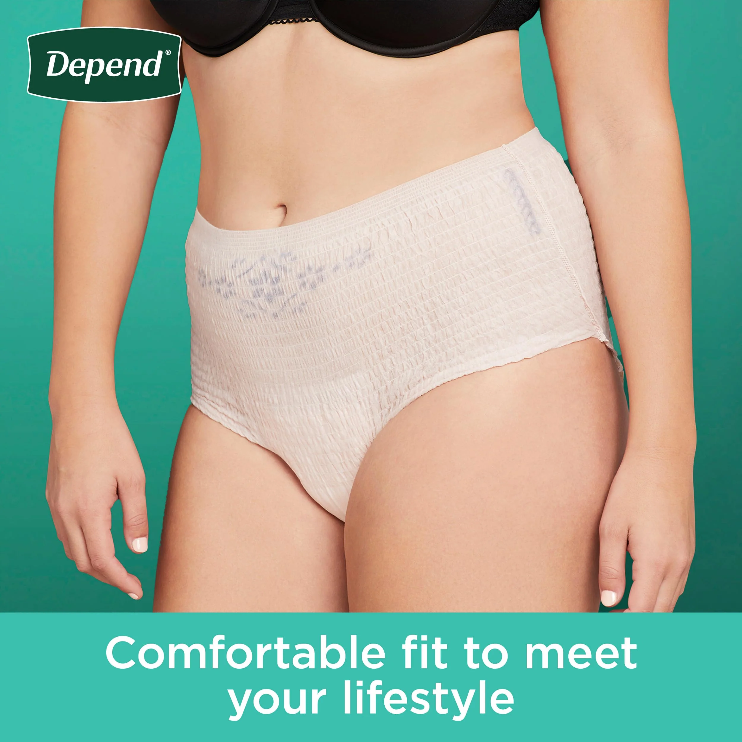 Depend Fresh Protection Adult Diapers, Incontinence & Postpartum Bladder Leak Underwear for Women, Disposable, Maximum, Small, Blush, 32 Count, Packaging May Vary - Image 4