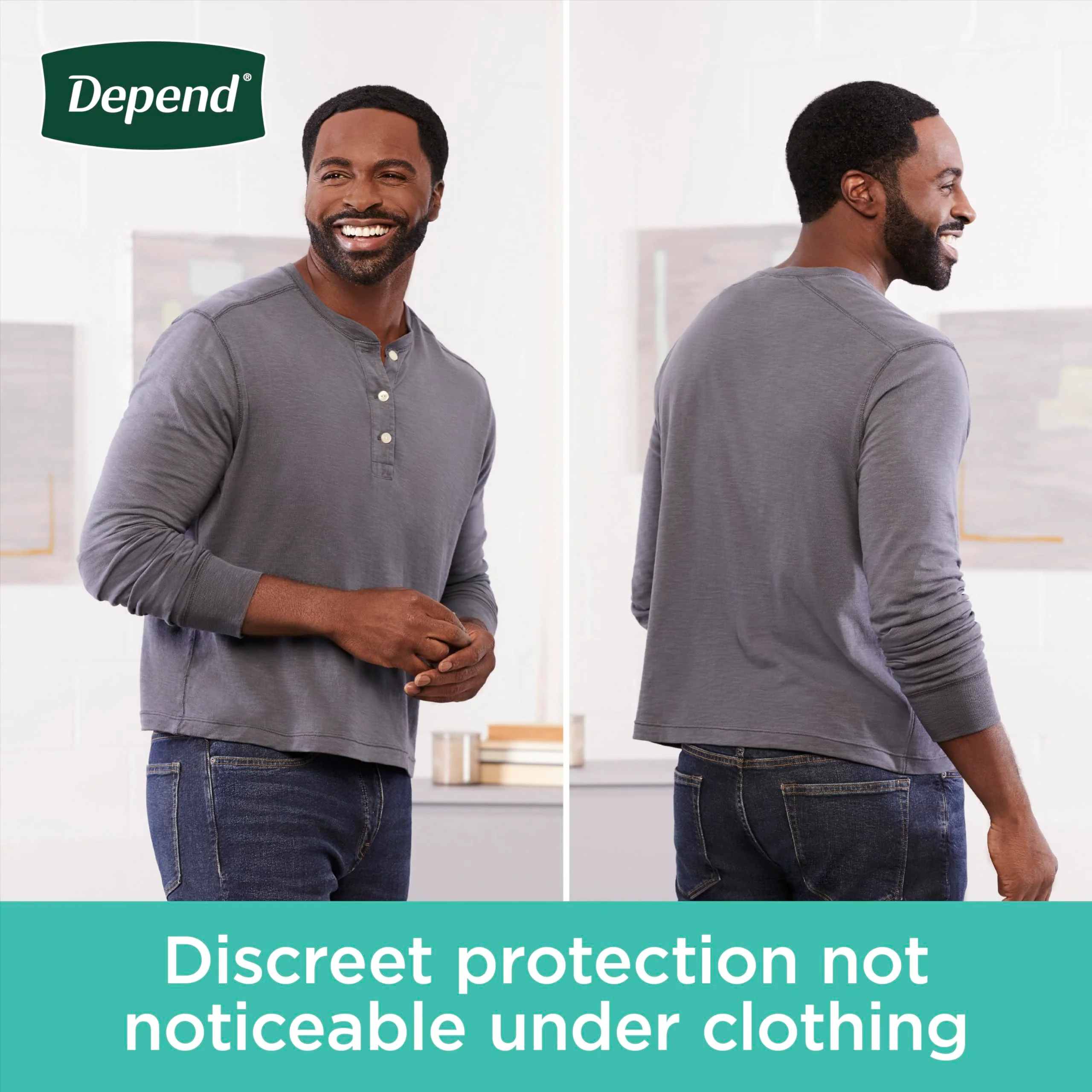 Depend Fresh Protection Adult Diapers, Incontinence Underwear for Men, Disposable, Maximum, Extra-Extra-Large, Grey, 44 Count (2 Packs of 22), Packaging May Vary - Image 3