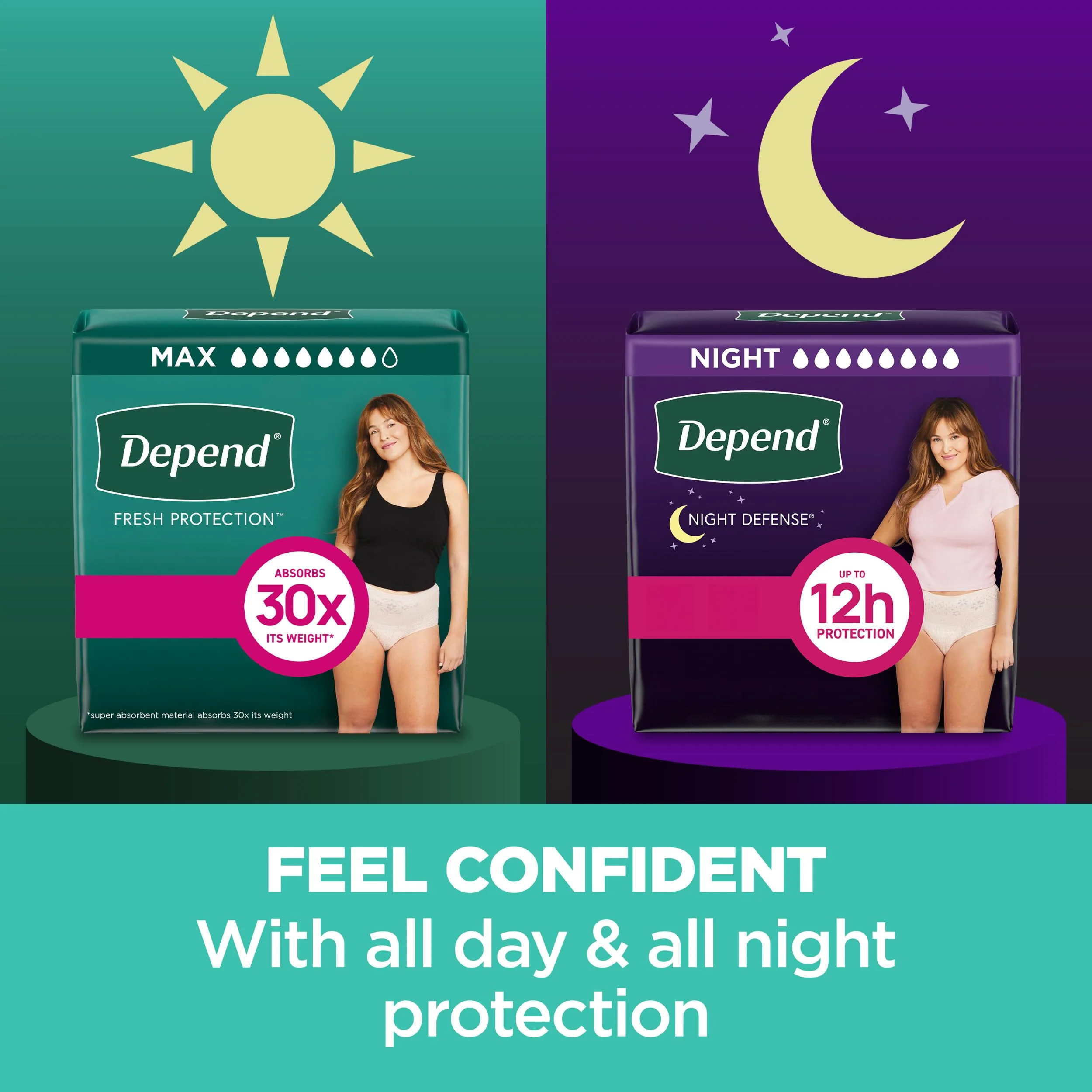 Depend Fresh Protection Adult Incontinence & Postpartum Bladder Leak Underwear for Women, Disposable, Maximum, Small, Blush, 32 Count, Packaging May Vary - Image 4