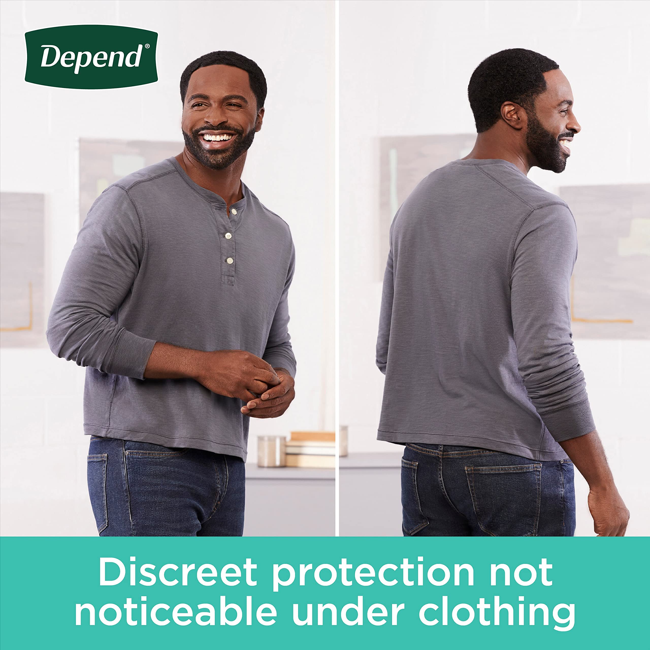 Depend Fresh Protection Adult Incontinence Underwear for Men, Disposable, Maximum, Small/Medium, Grey, 32 Count, Packaging May Vary - Image 2