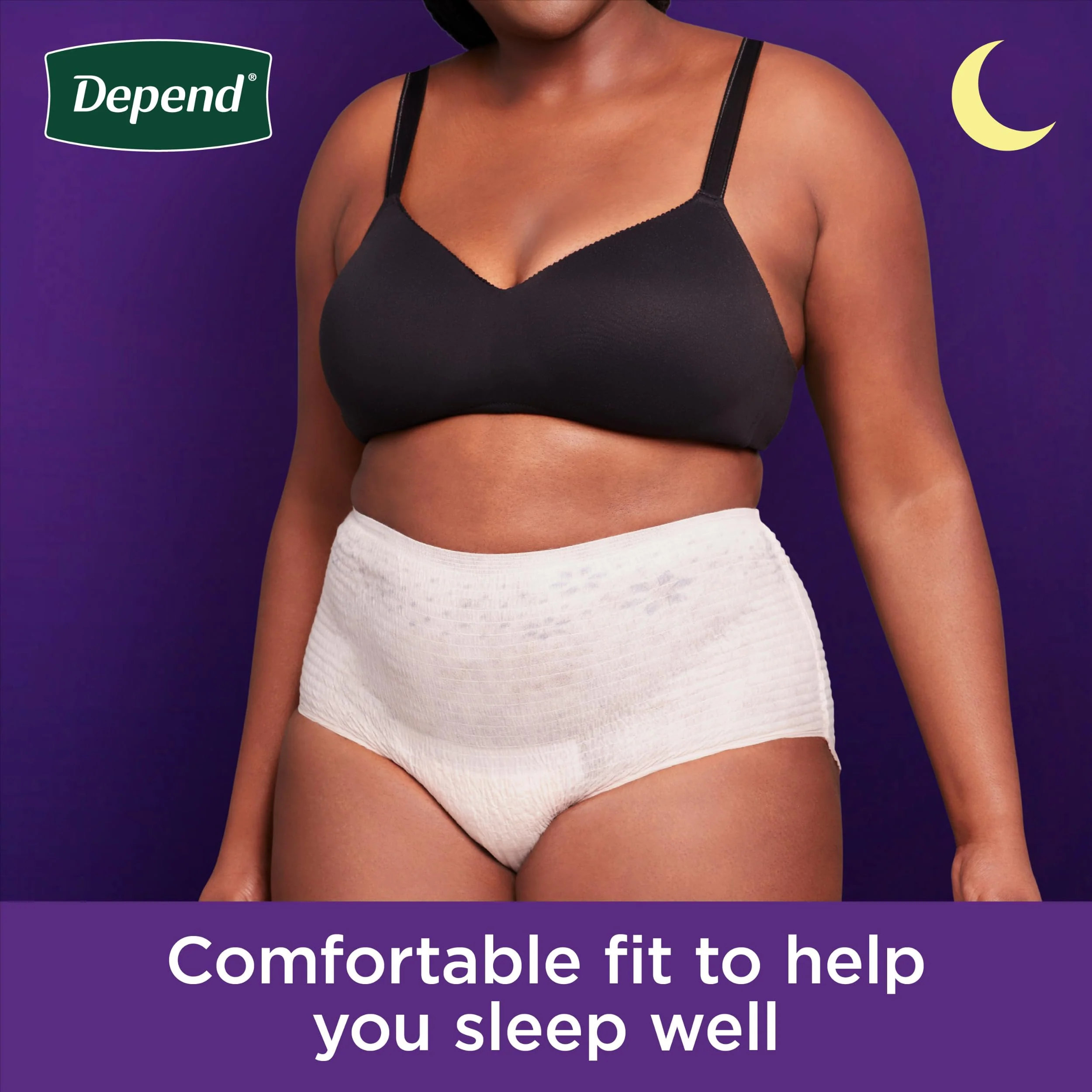 Depend Night Defense Adult Diapers, Incontinence & Postpartum Bladder Leak Underwear for Women, Disposable, Overnight, Extra-Large, Blush, 12 Count, Packaging May Vary - Image 5