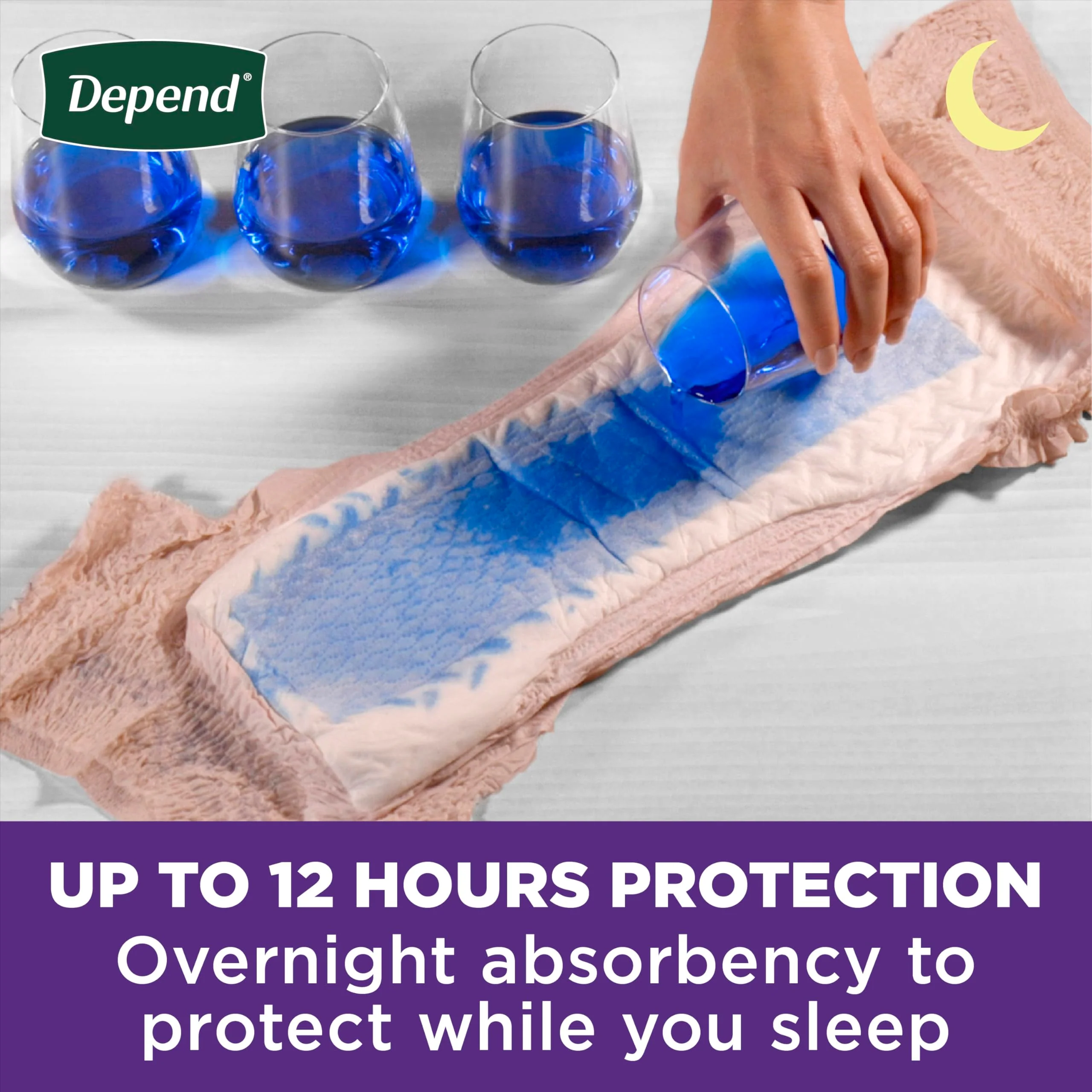 Depend Night Defense Adult Diapers, Incontinence & Postpartum Bladder Leak Underwear for Women, Disposable, Overnight, Large, Blush, 56 Count (4 Packs of 14), Packaging May Vary - Image 6