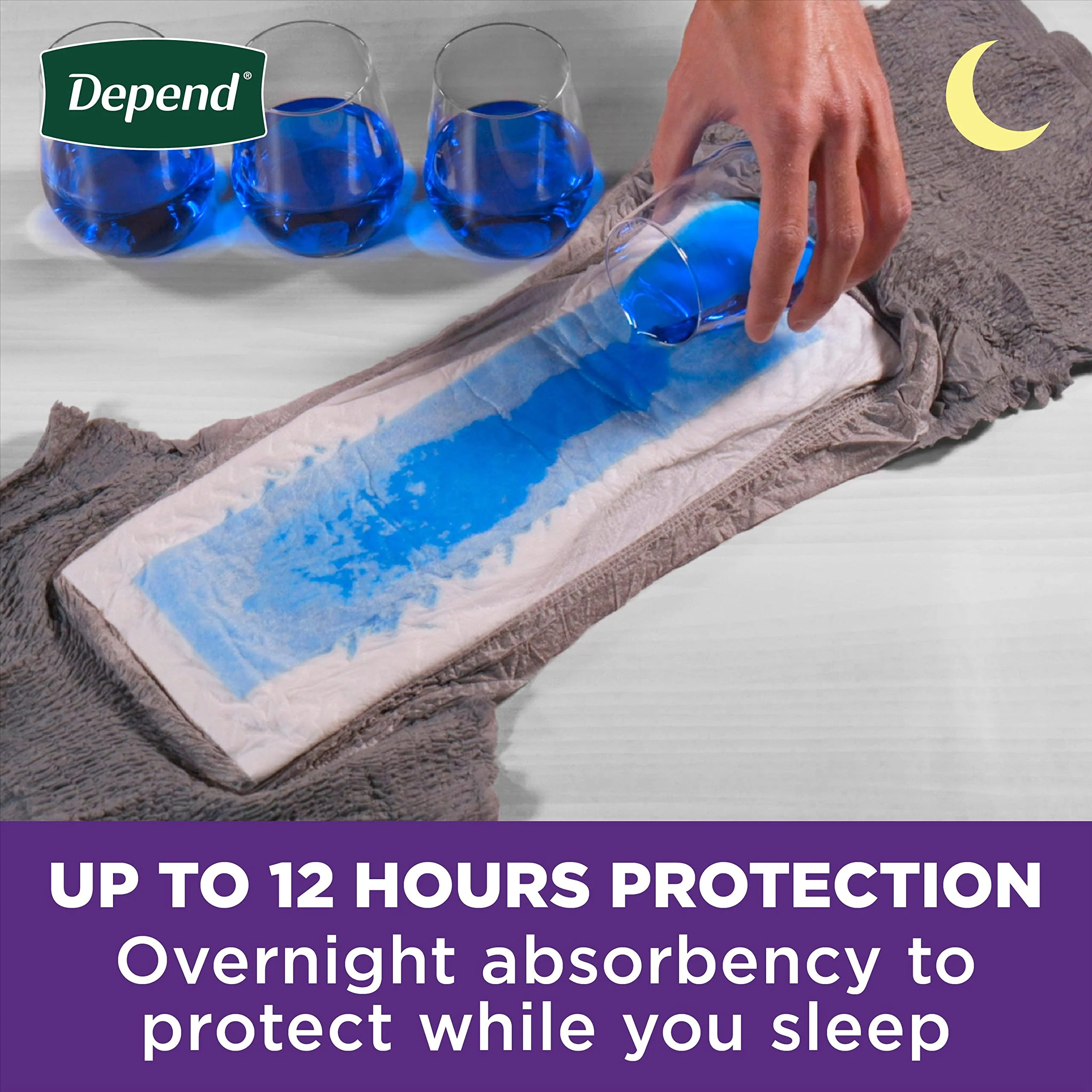 Depend Night Defense Adult Incontinence Underwear for Men, Disposable, Overnight, Extra-Large, Grey, 20 Count, Packaging May Vary - Image 6