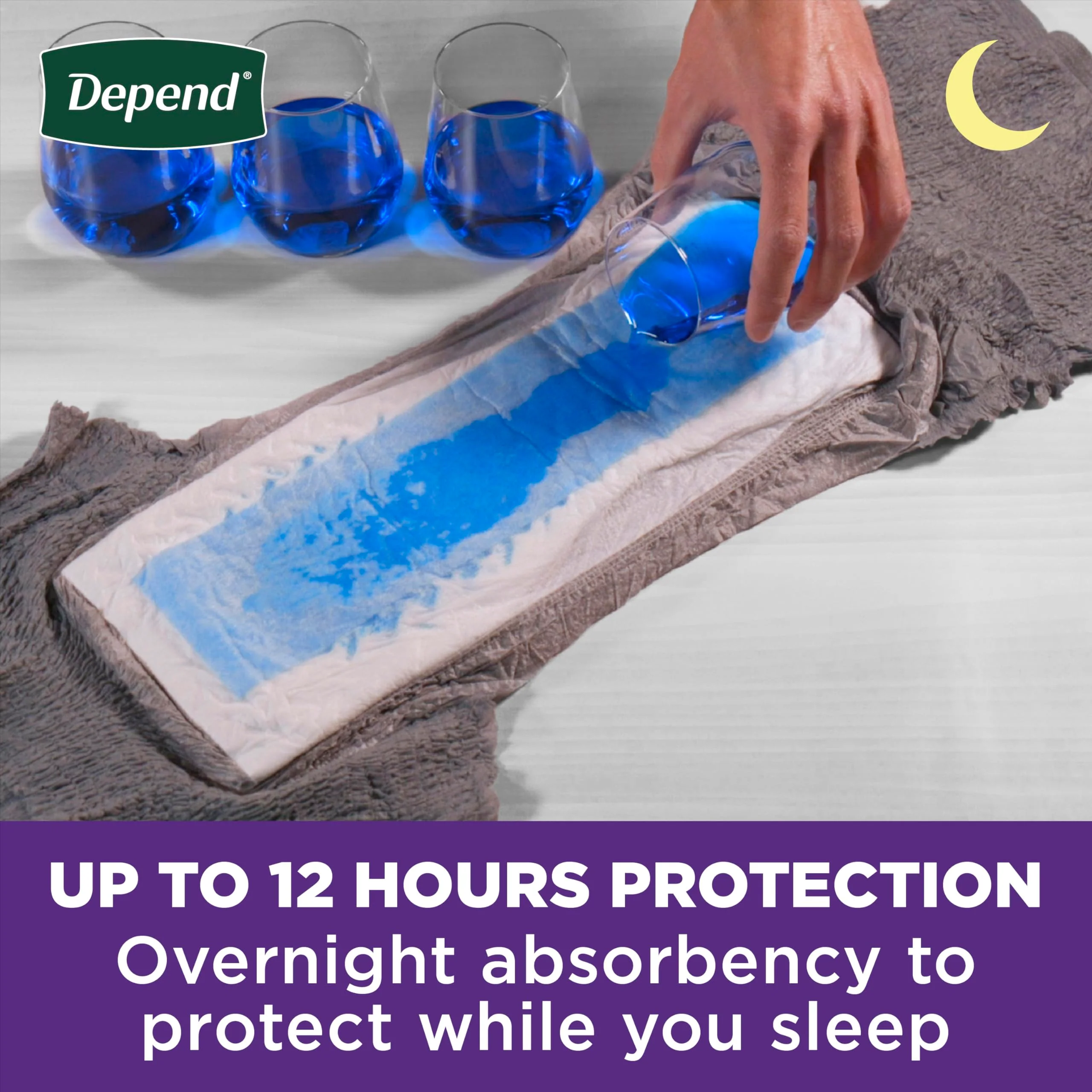 Depend Night Defense Adult Incontinence Underwear for Men, Disposable, Overnight, Large, Grey, 56 Count (4 Packs of 14), Packaging May Vary - Image 6