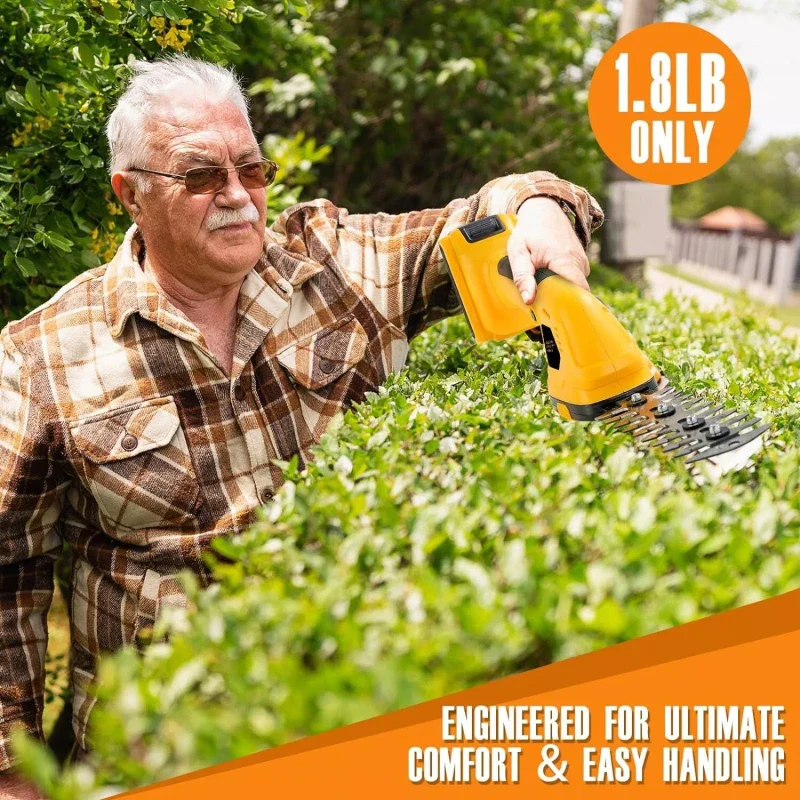 ohyes Cordless Hedge Trimmer Compatible with DeWALT 20v Max Battery 2 in 1 Grass Trimmer for Yard & Lawn(Battery not Included) - Image 6