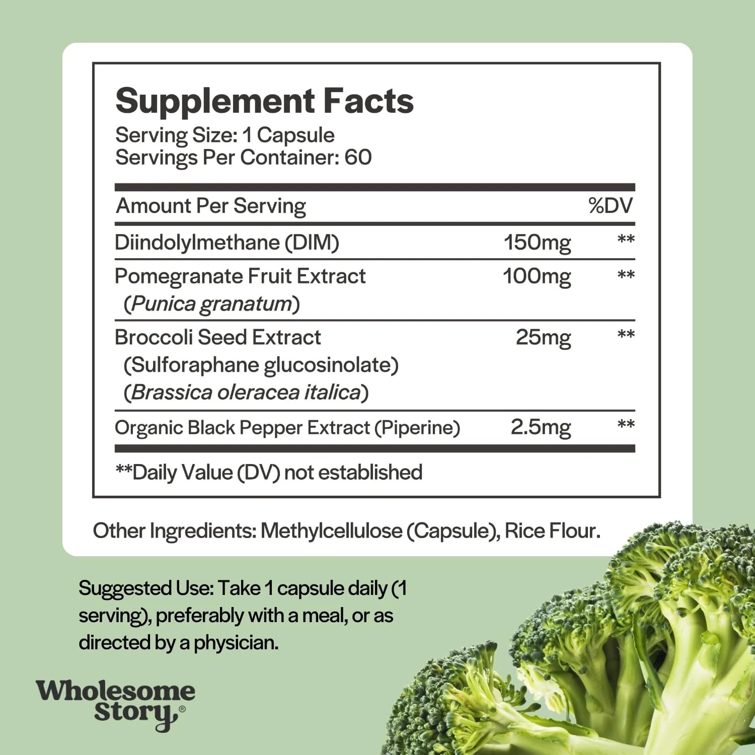 DIM Supplement Women | DIM SGS | Pomegranate, Broccoli and Black Pepper Blend | Estrogen & Hormone Balance for Women | Cell and Tissue Health | 60-Day Supply | Clean Label Project Certified - Image 6