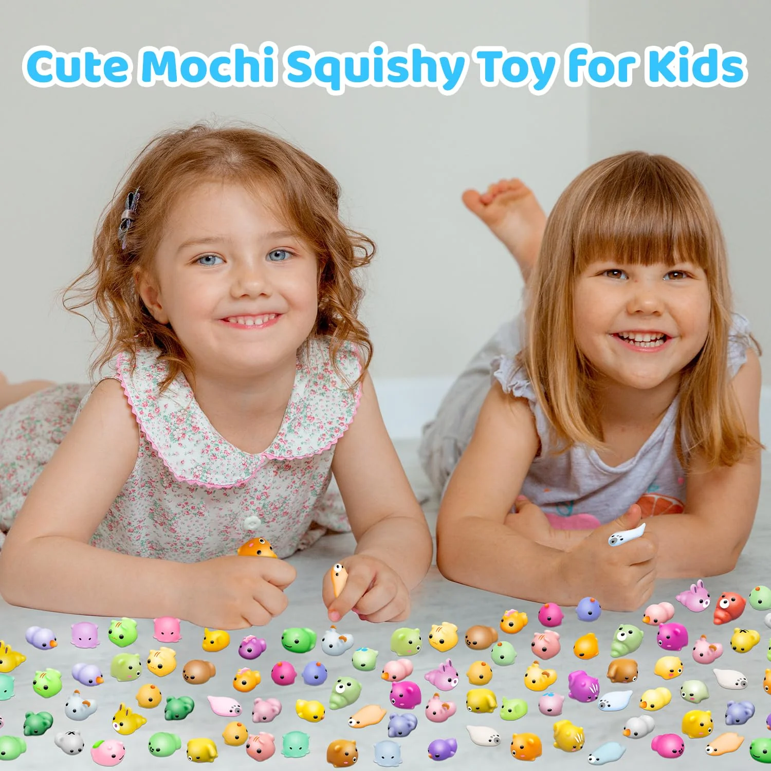 Dioju 200 Pcs Mochi Squishy Toy, Mini Kawaii Squishies Bulk Sensory Fidget Toys Goody Bag Party Favors for Kids, Classroom Prizes Pinata Filler Carnival Stocking Stuffers Christmas Birthday Gifts - Image 2