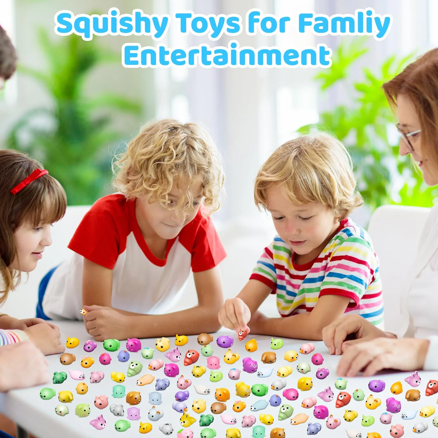 Dioju 200 Pcs Mochi Squishy Toy, Mini Kawaii Squishies Bulk Sensory Fidget Toys Goody Bag Party Favors for Kids, Classroom Prizes Pinata Filler Carnival Stocking Stuffers Christmas Birthday Gifts - Image 4