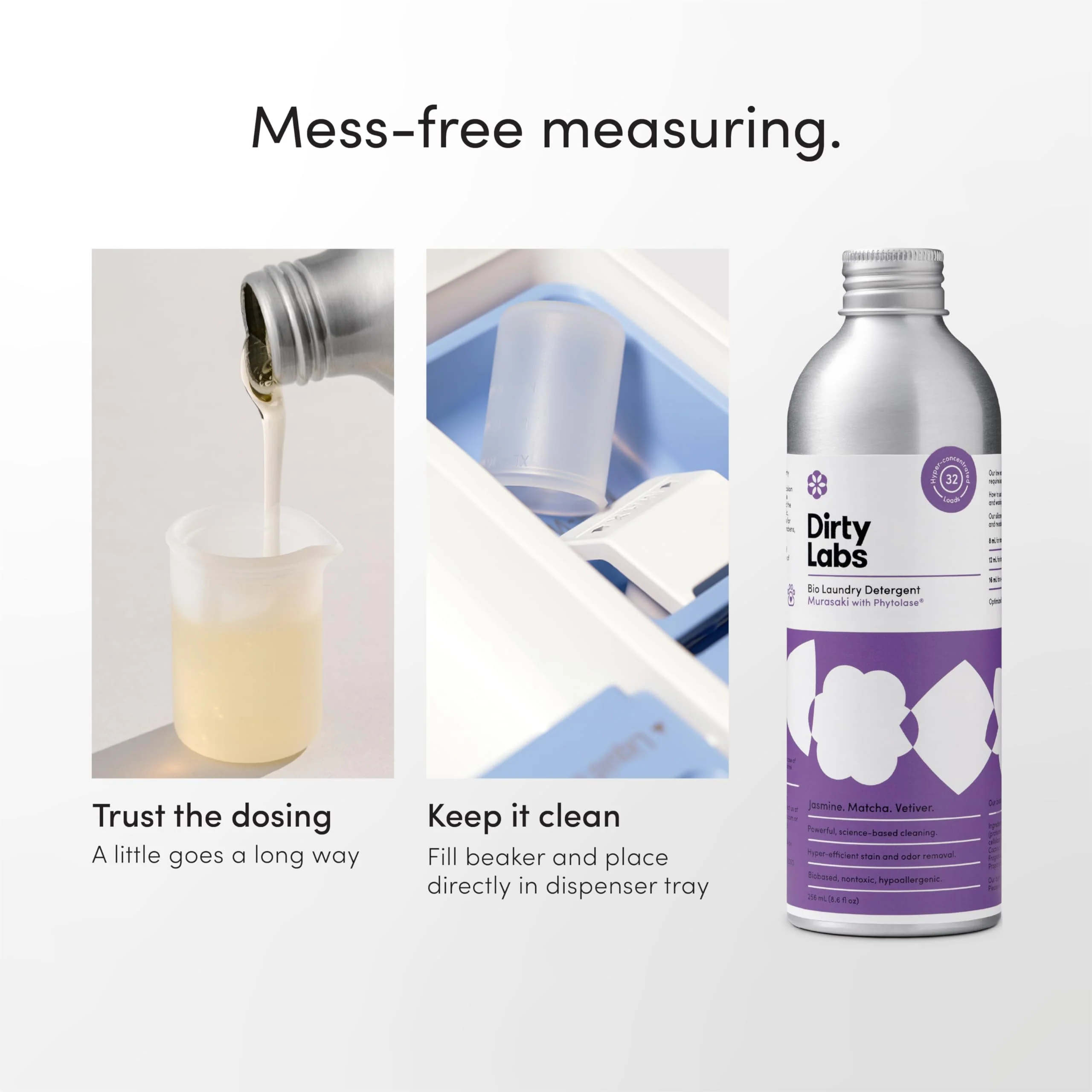 Dirty Labs | Murasaki Scent | Bio Enzyme Liquid Laundry Detergent | 32 Loads (8.6 fl oz) | Hyper-Concentrated | High Efficiency & Standard Washing | Nontoxic, Biodegradable | Stain & Odor Removal - Image 2