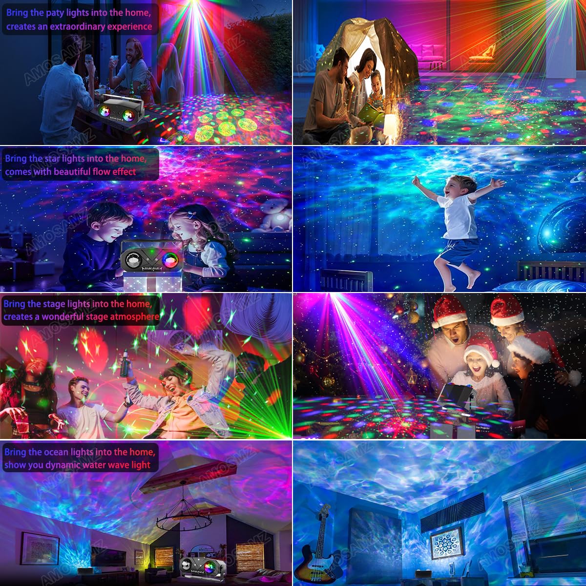 Disco Lights Disco Ball, Sound Activated Party Light with Roating Disco Ball,Star Projector,Ocean Light and Laser Lights for Party DJ KTV Club Wedding Festivals Stage Dancing Christmas - Image 7