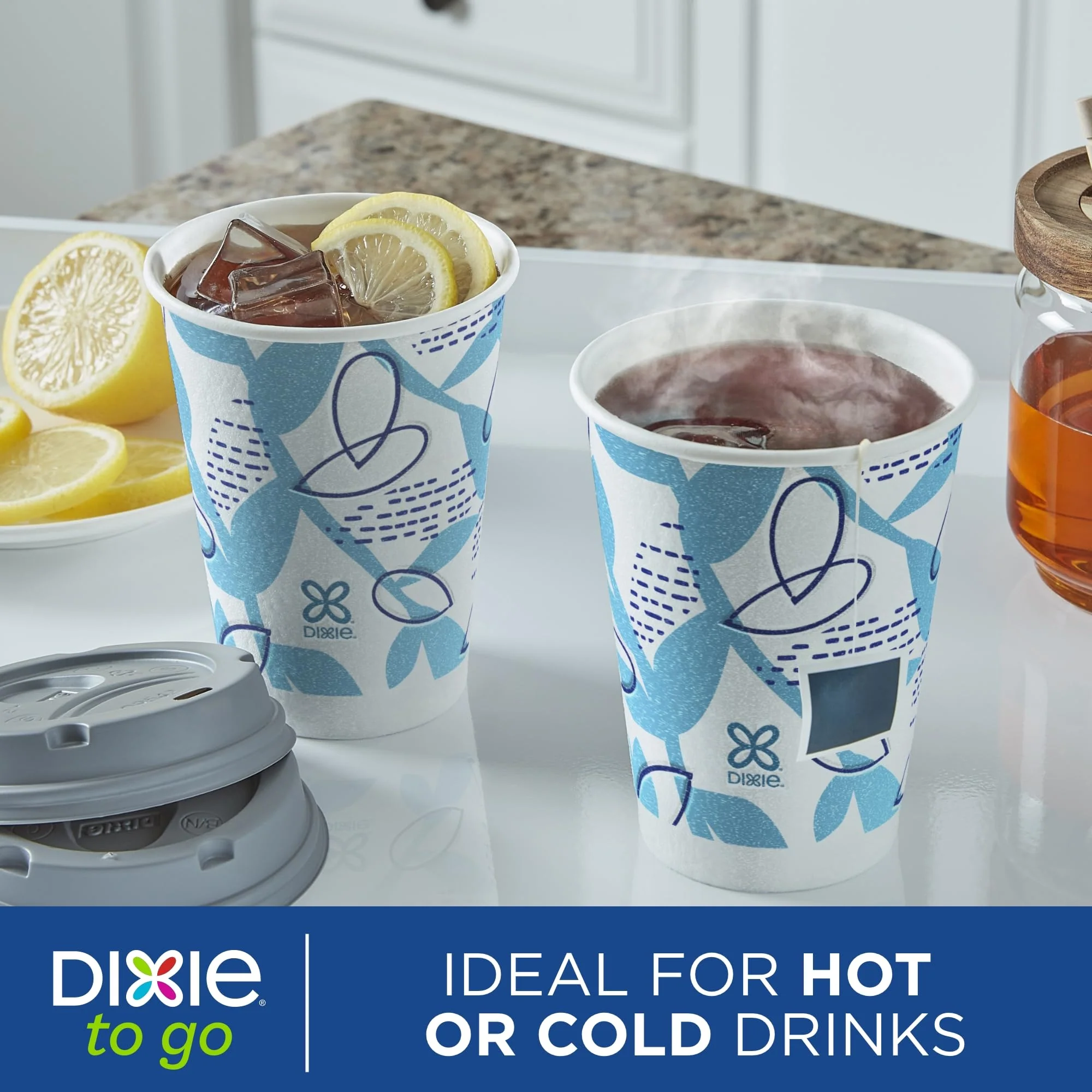 Dixie To Go Paper Coffee Cups With Lids, 12 oz, 156 ct, Disposable Insulated Paper Cups for On-The-Go Hot or Cold Beverages - Image 5