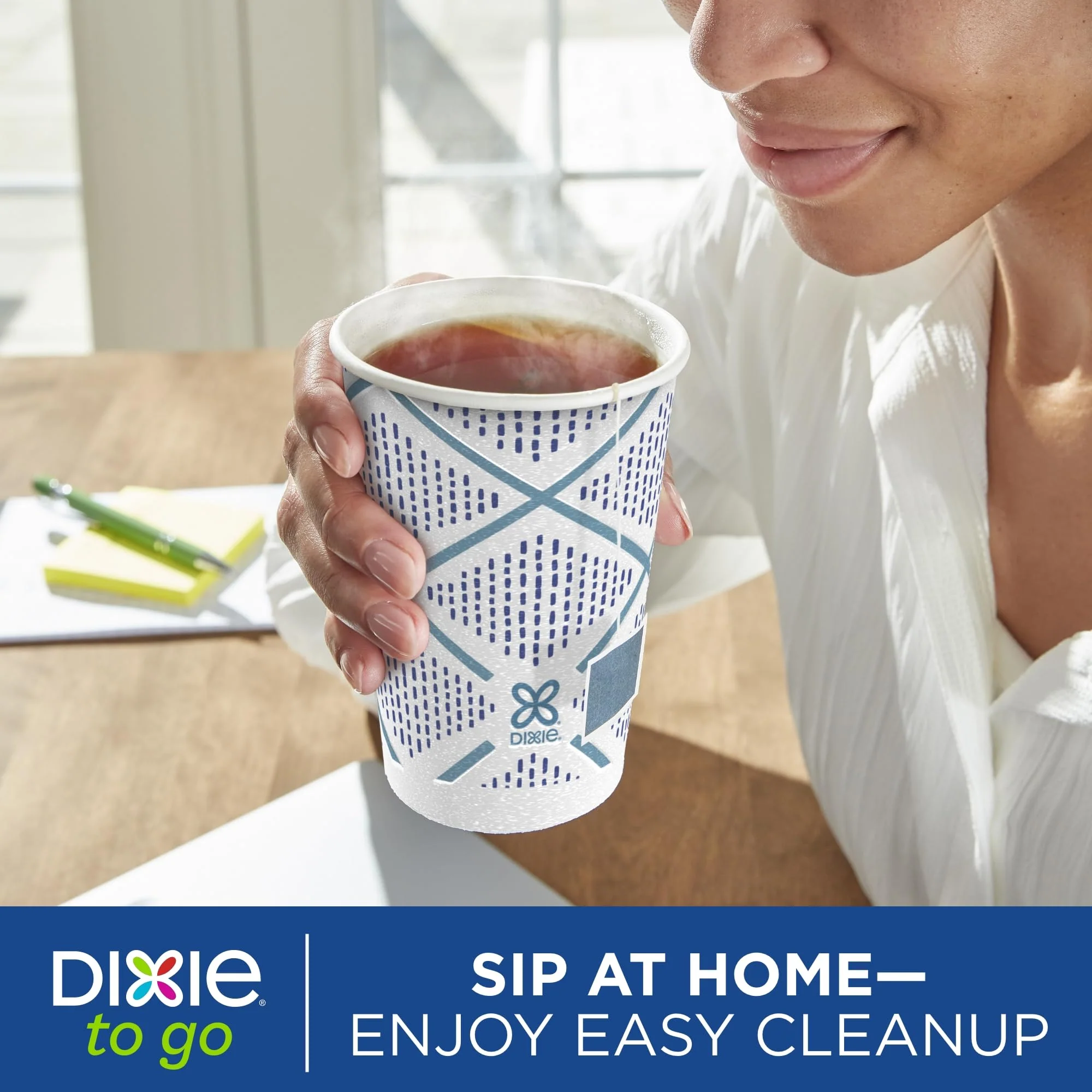 Dixie To Go Paper Coffee Cups With Lids, 12 oz, 66 ct, Disposable Insulated Paper Cups for On-The-Go Hot or Cold Beverages - Image 4