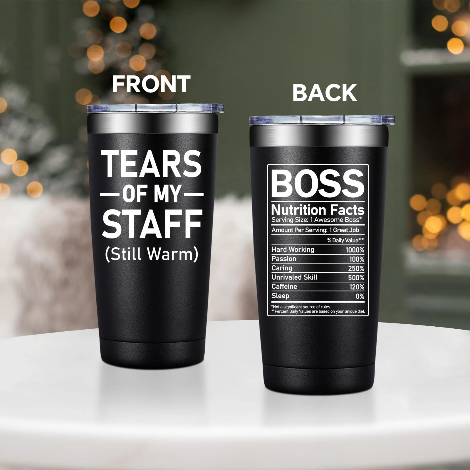 DOEARTE Boss Gifts for Men - Boss Day Gifts - Christmas, Appreciation, Retirement Gift for Bosses, Employees, Leader - 20oz Bosses Tumbler - Image 2