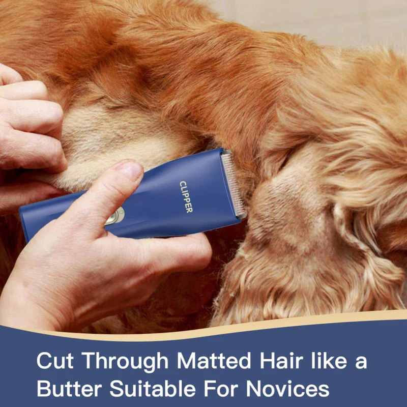 Dog Cat Home Hair Waterproof Clipper Portable Electric USB Rechargeable Pet Grooming Tools Low Noise Shaver Cordless Trimmer for Small and Large Pets - Image 3