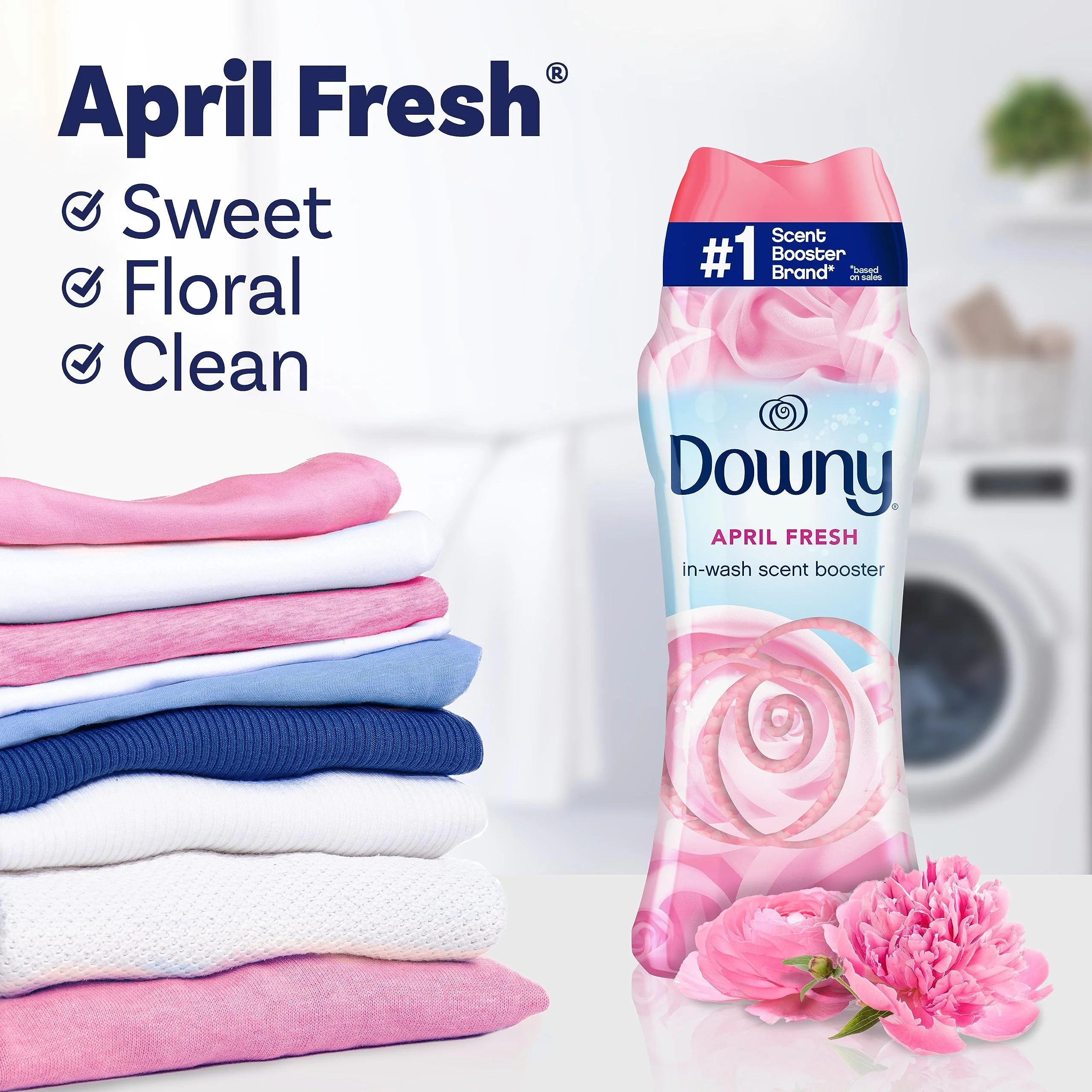 Downy In-Wash Laundry Scent Booster Beads, Downy Scent Booster Beads, Laundry Scent Boosters, Odor Eliminator, 24oz - Image 6