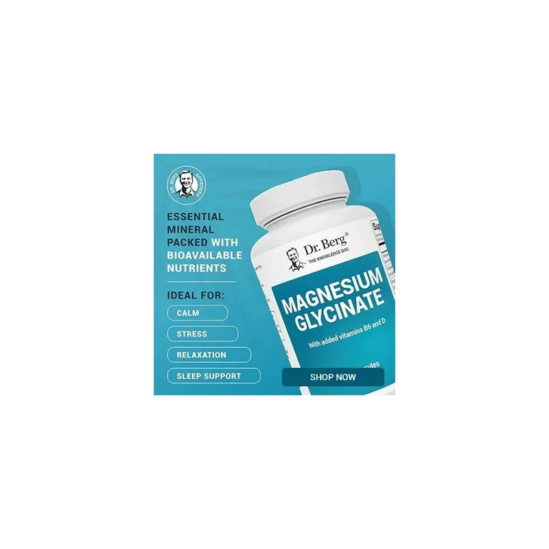 Dr. Berg Nutritionals Magnesium Glycinate - Supports Muscle Health & Nerve Function Healthcare Dietary Supplement - Potency: 400 mg (5 Capsules per Serving) - Image 11