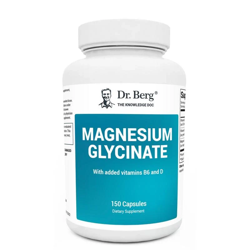 Dr. Berg Nutritionals Magnesium Glycinate - Supports Muscle Health & Nerve Function Healthcare Dietary Supplement - Potency: 400 mg (5 Capsules per Serving) - Image 3