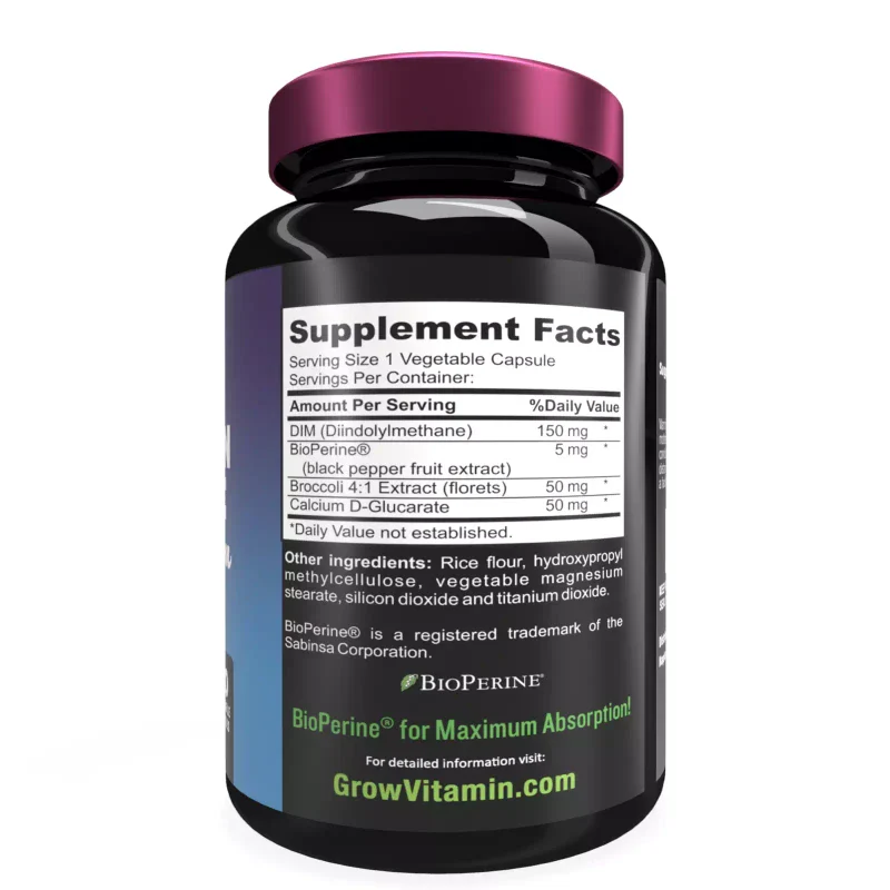 Dr. Berg’s Estrogen Balance DIM (Diindolylmethane) Healthy Estrogen 60 capsules - Image 8