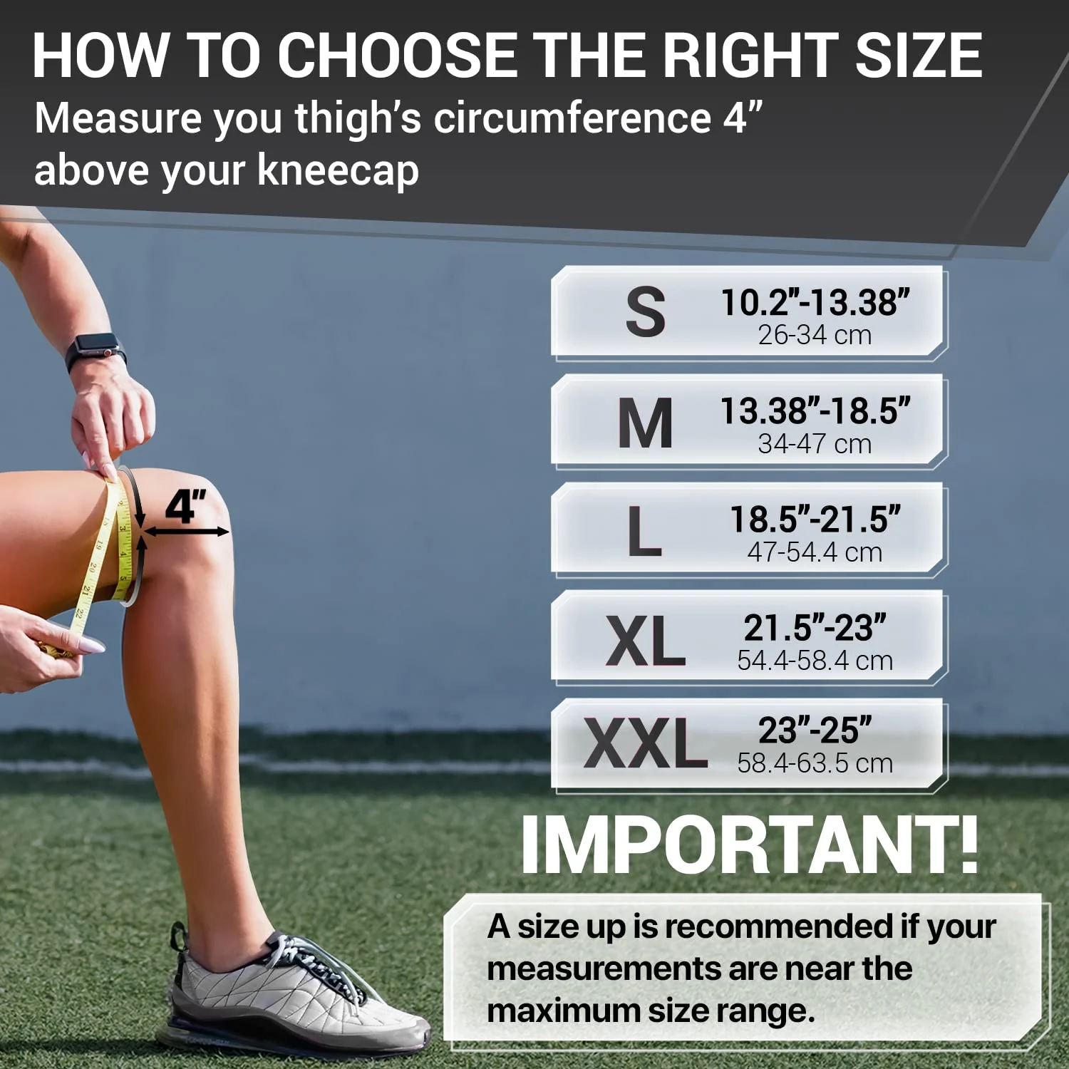 DR. BRACE ELITE Knee Brace with Side Stabilizers & Patella Gel Pads for Maximum Knee Pain Support and fast recovery for men and women-Please Check How To Size Video (Mercury, Small) - Image 4