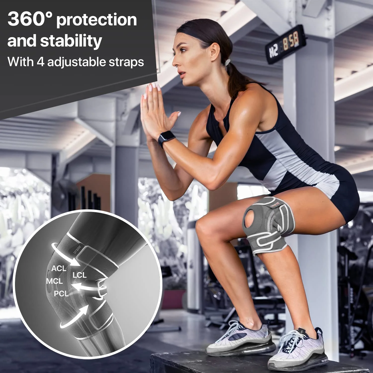 DR. BRACE ELITE Knee Brace with Side Stabilizers & Patella Gel Pads for Maximum Knee Pain Support and fast recovery for men and women-Please Check How To Size Video (Moon, Small) - Image 2
