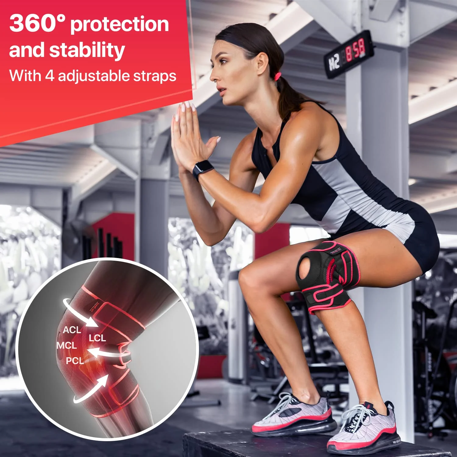 DR. BRACE ELITE Knee Brace with Side Stabilizers & Patella Gel Pads for Maximum Knee Pain Support and fast recovery for men and women-Please Check How To Size Video (Sunrise, Medium) - Image 2