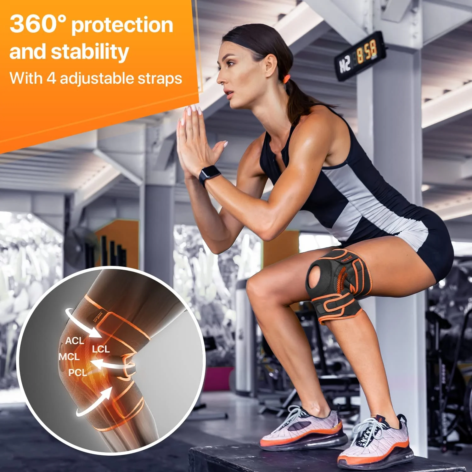 DR. BRACE ELITE Knee Brace with Side Stabilizers & Patella Gel Pads for Maximum Knee Pain Support and fast recovery for men and women-Please Check How To Size Video (X-Large, Mars) - Image 2
